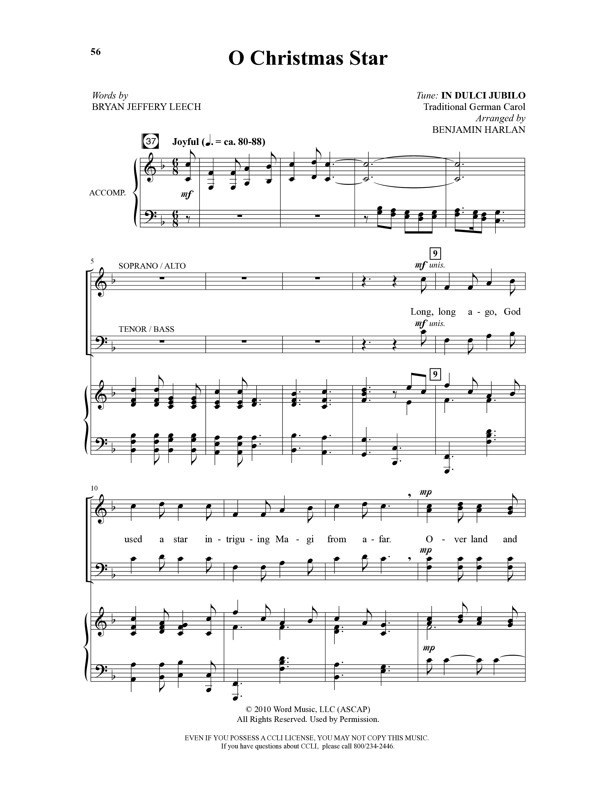 The Sounding Joy (9 Song Choral Collection) Song 7 (Piano SATB) (Arr. Benjamin Harlan / Arr. Bryan Jeffery Leech / Orch. Bruce Greer)