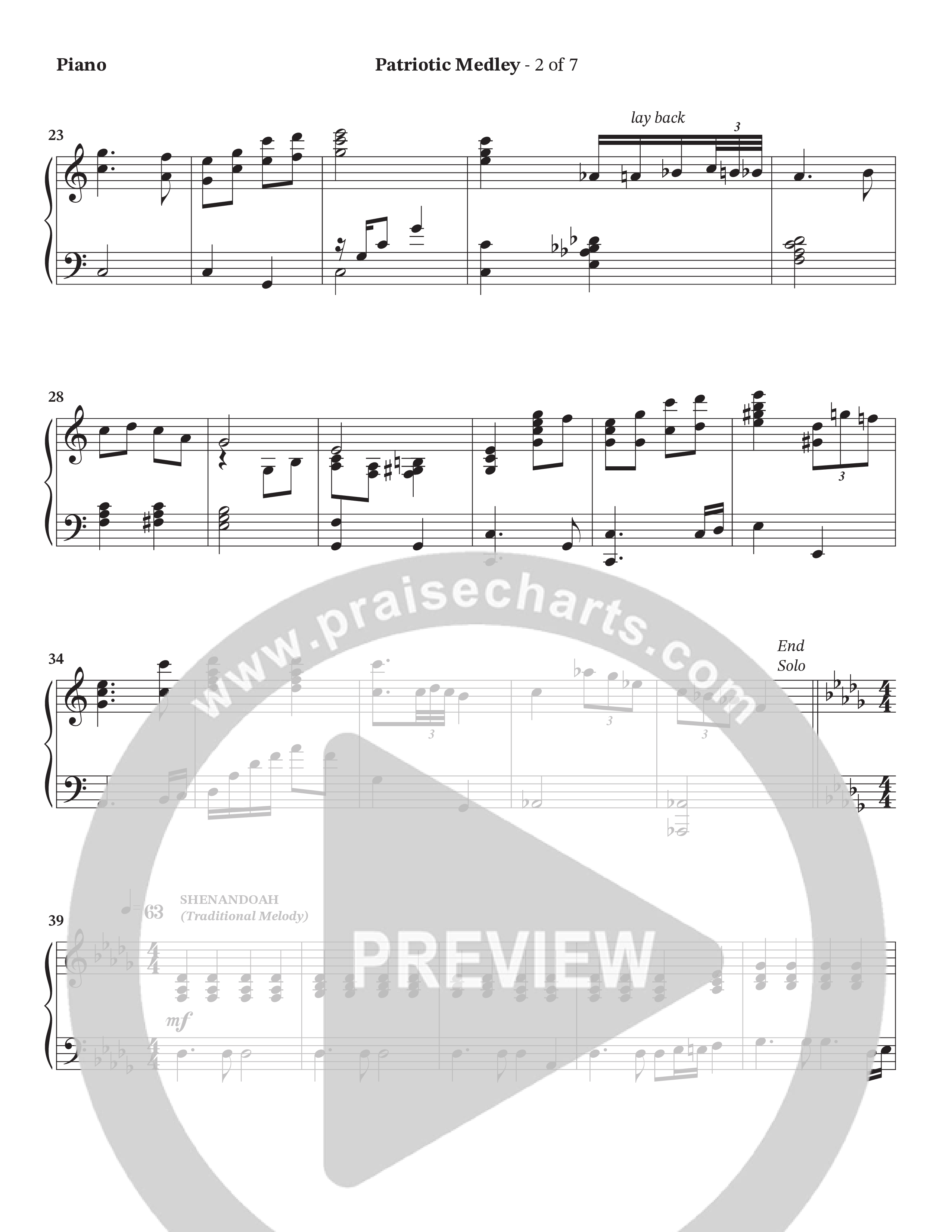 Celebration Of America Medley (Choral Anthem SATB) Piano Sheet (Tim Lovelace / Uriel Vega / Orch. Wayne Haun)