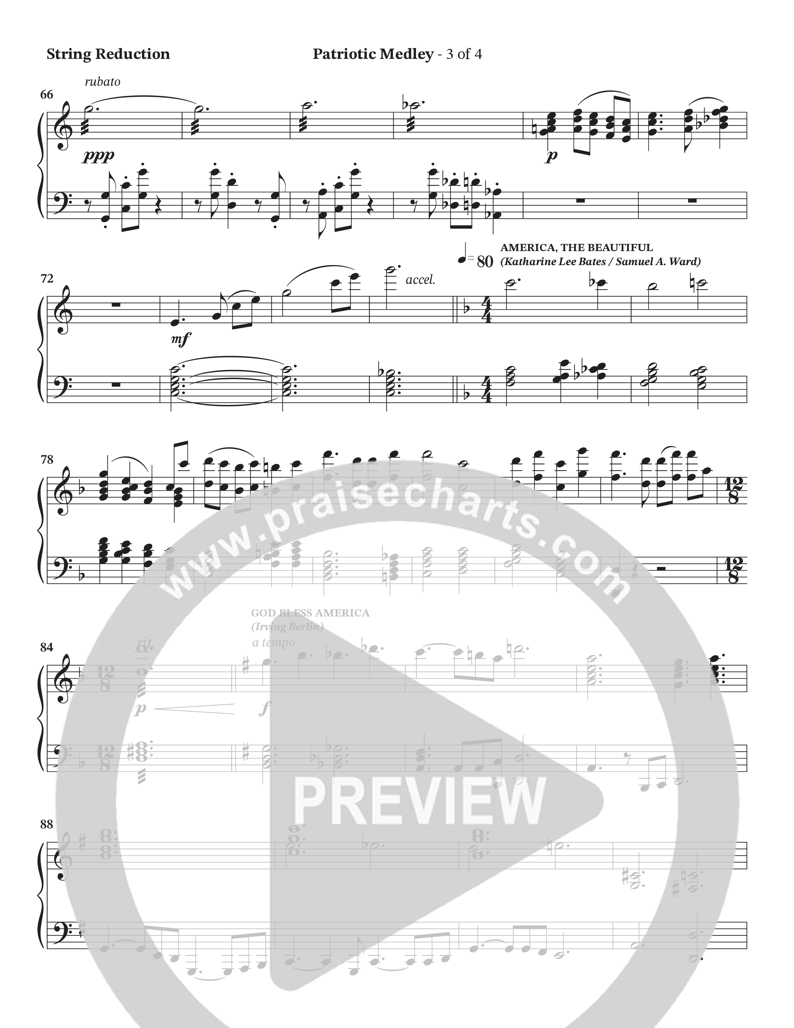 Celebration Of America Medley (Choral Anthem SATB) String Reduction (Tim Lovelace / Uriel Vega / Orch. Wayne Haun)