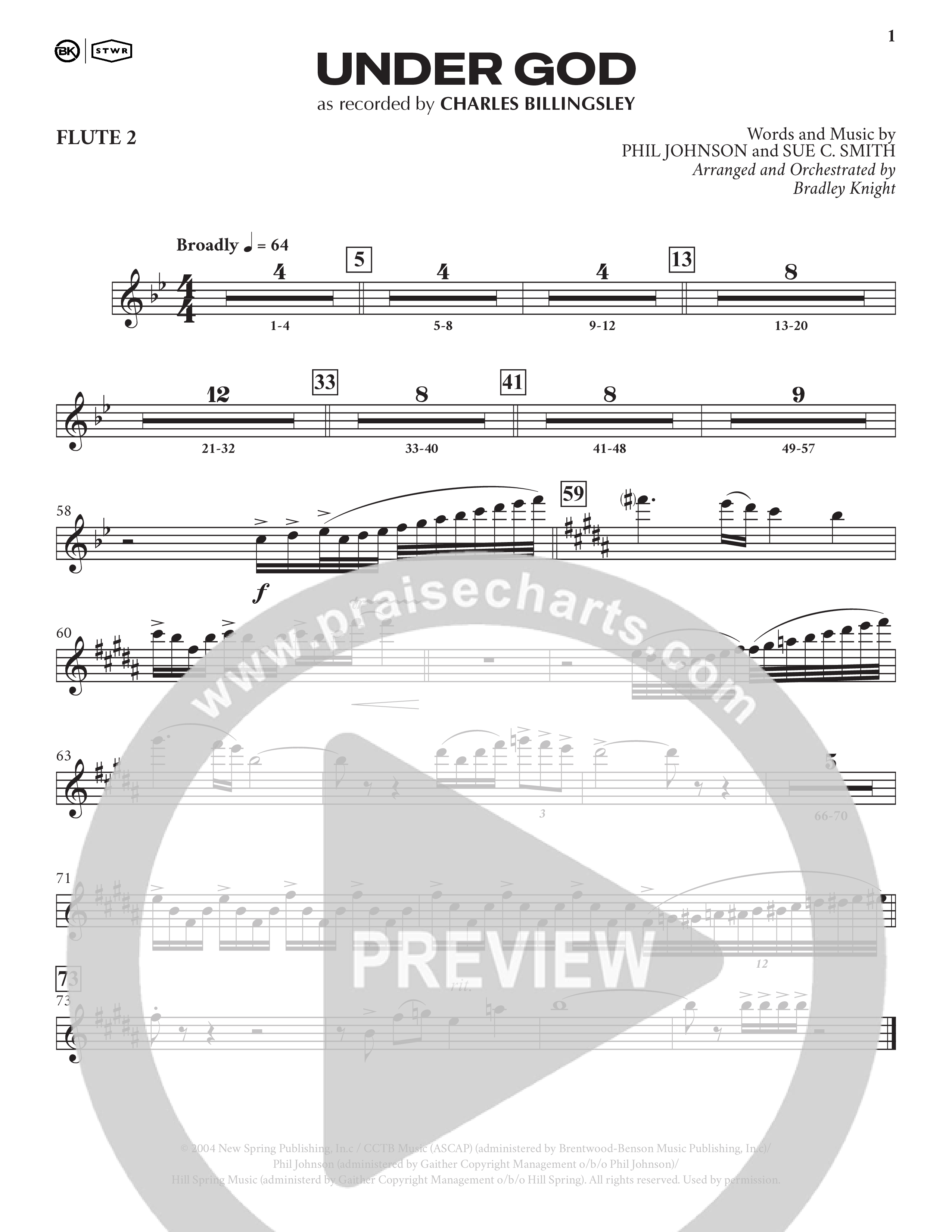 Under God (Choral Anthem SATB) Wind Pack (Charles Billingsley / Arr. Bradley Knight)