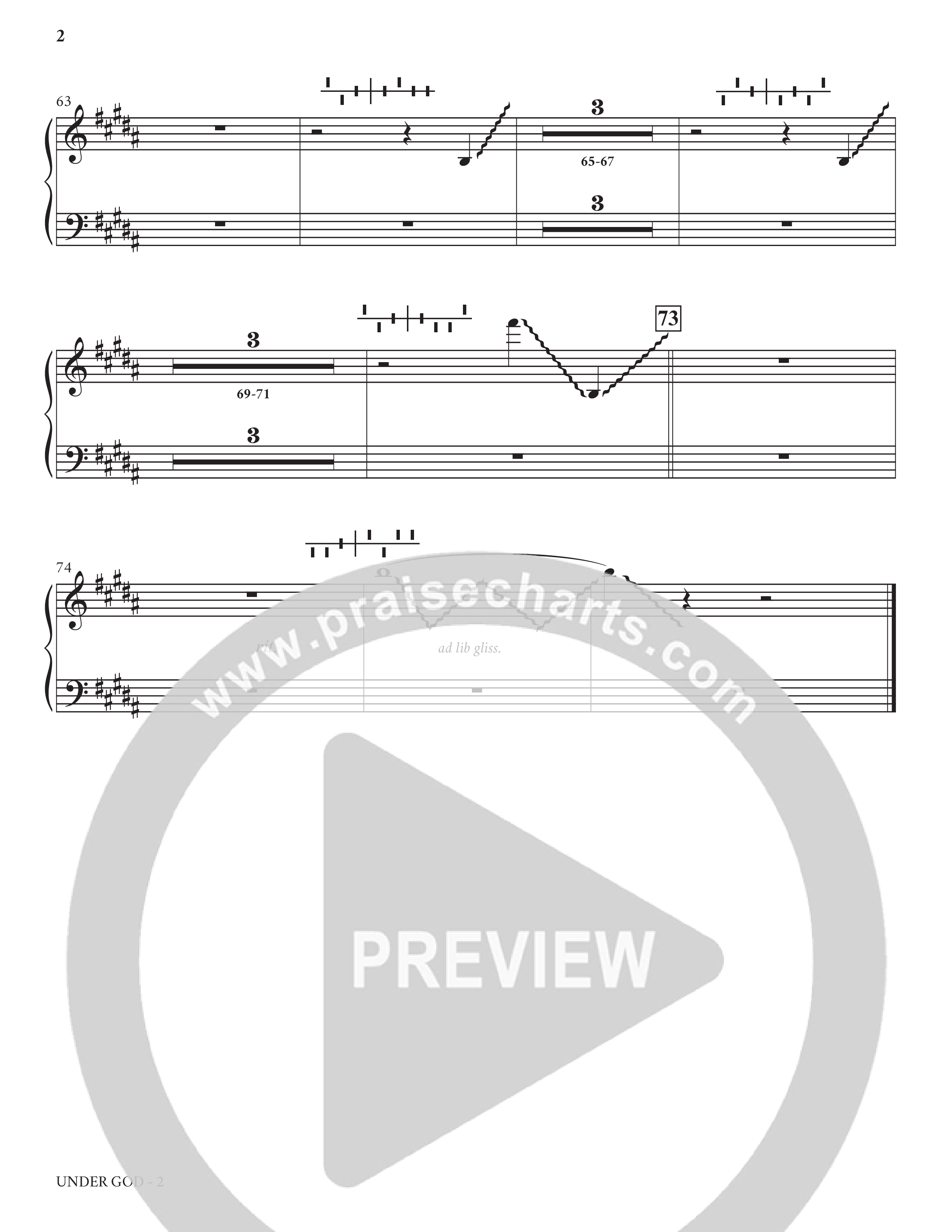 Under God (Choral Anthem SATB) Harp (Charles Billingsley / Arr. Bradley Knight)