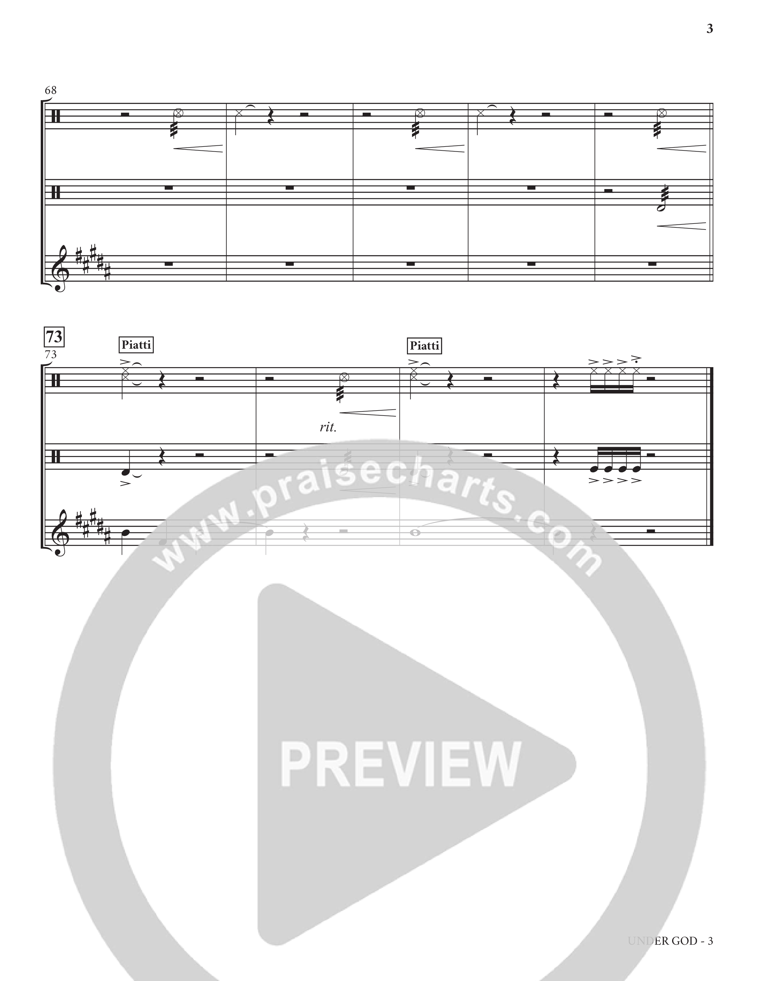 Under God (Choral Anthem SATB) Percussion (Charles Billingsley / Arr. Bradley Knight)