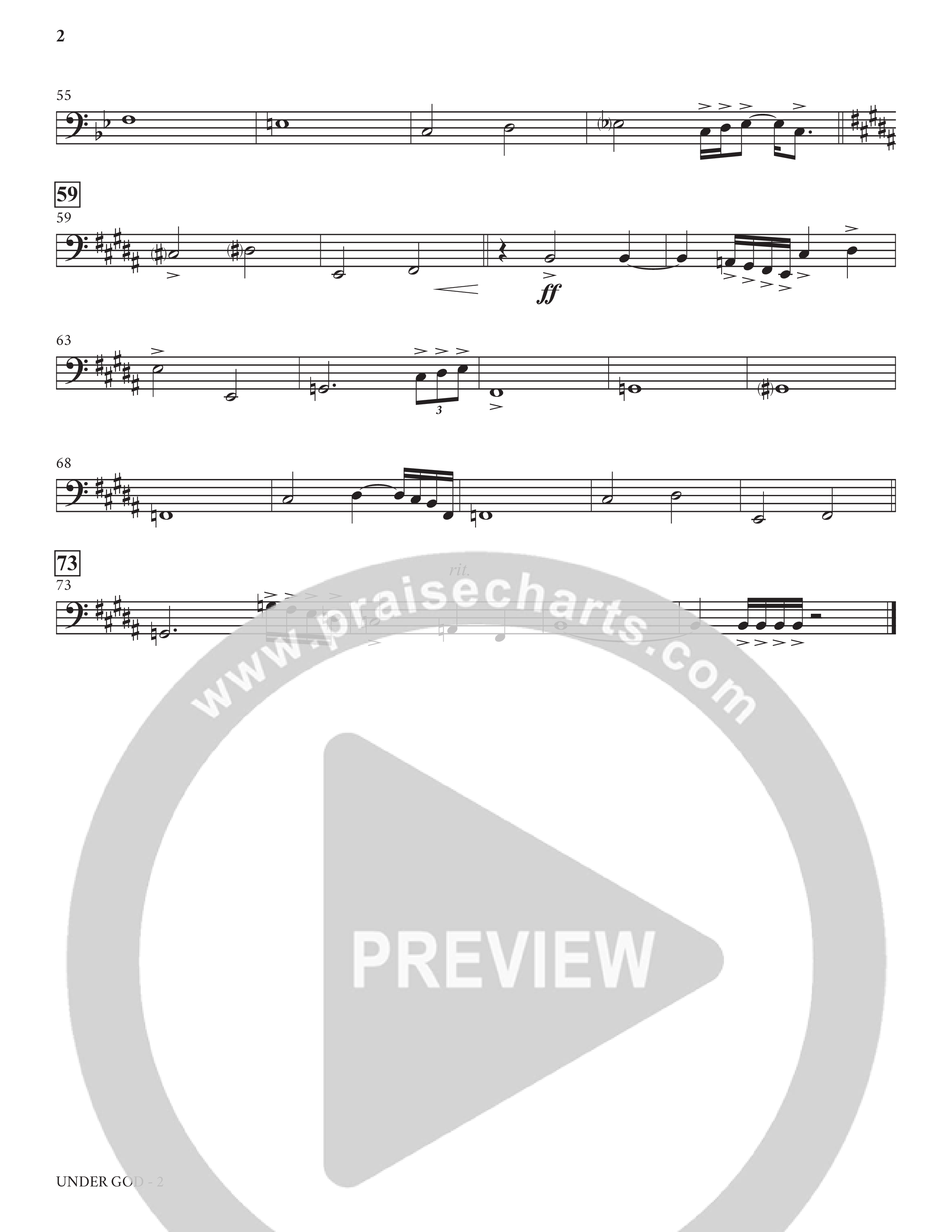 Under God (Choral Anthem SATB) String Bass (Charles Billingsley / Arr. Bradley Knight)