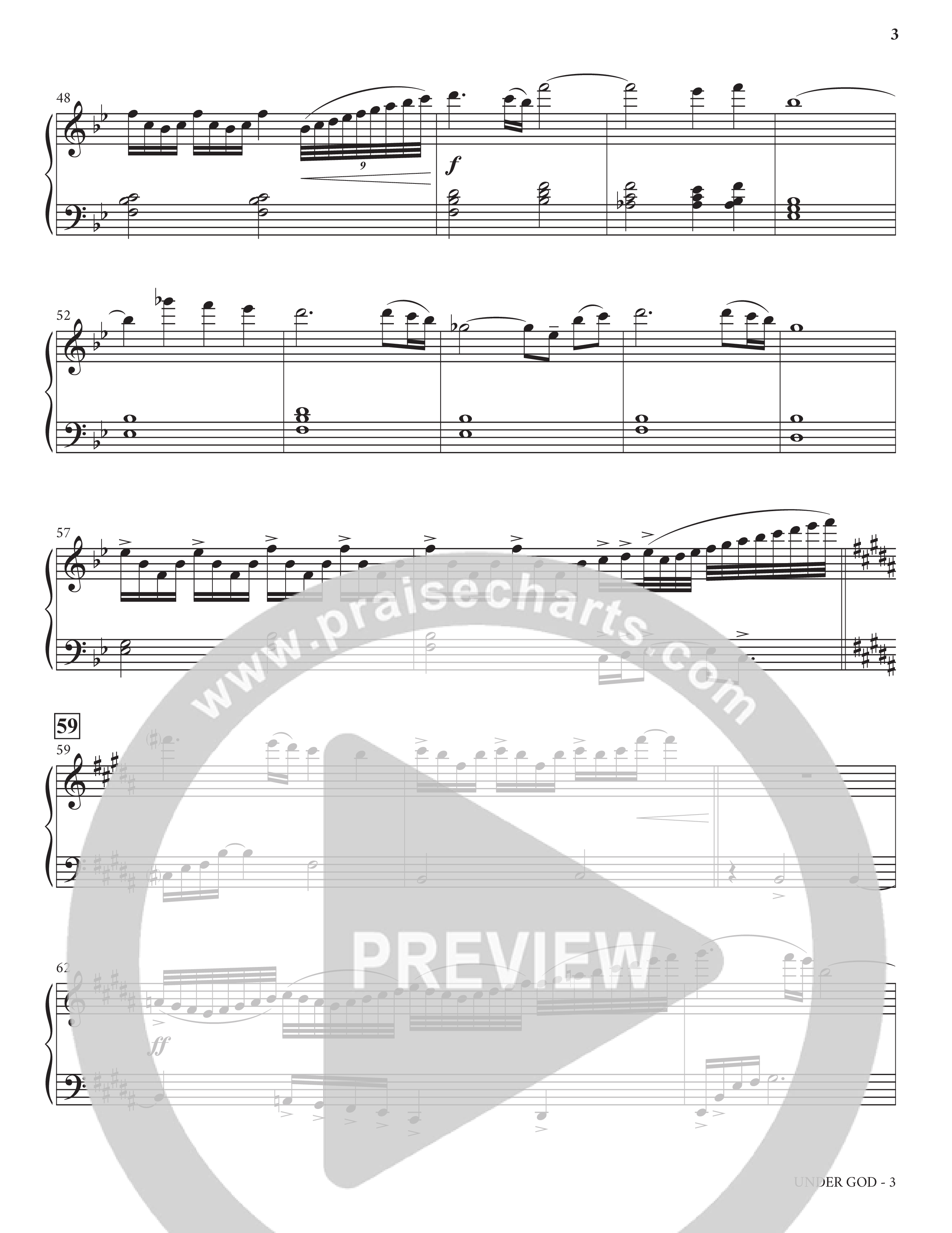 Under God (Choral Anthem SATB) String Reduction (Charles Billingsley / Arr. Bradley Knight)