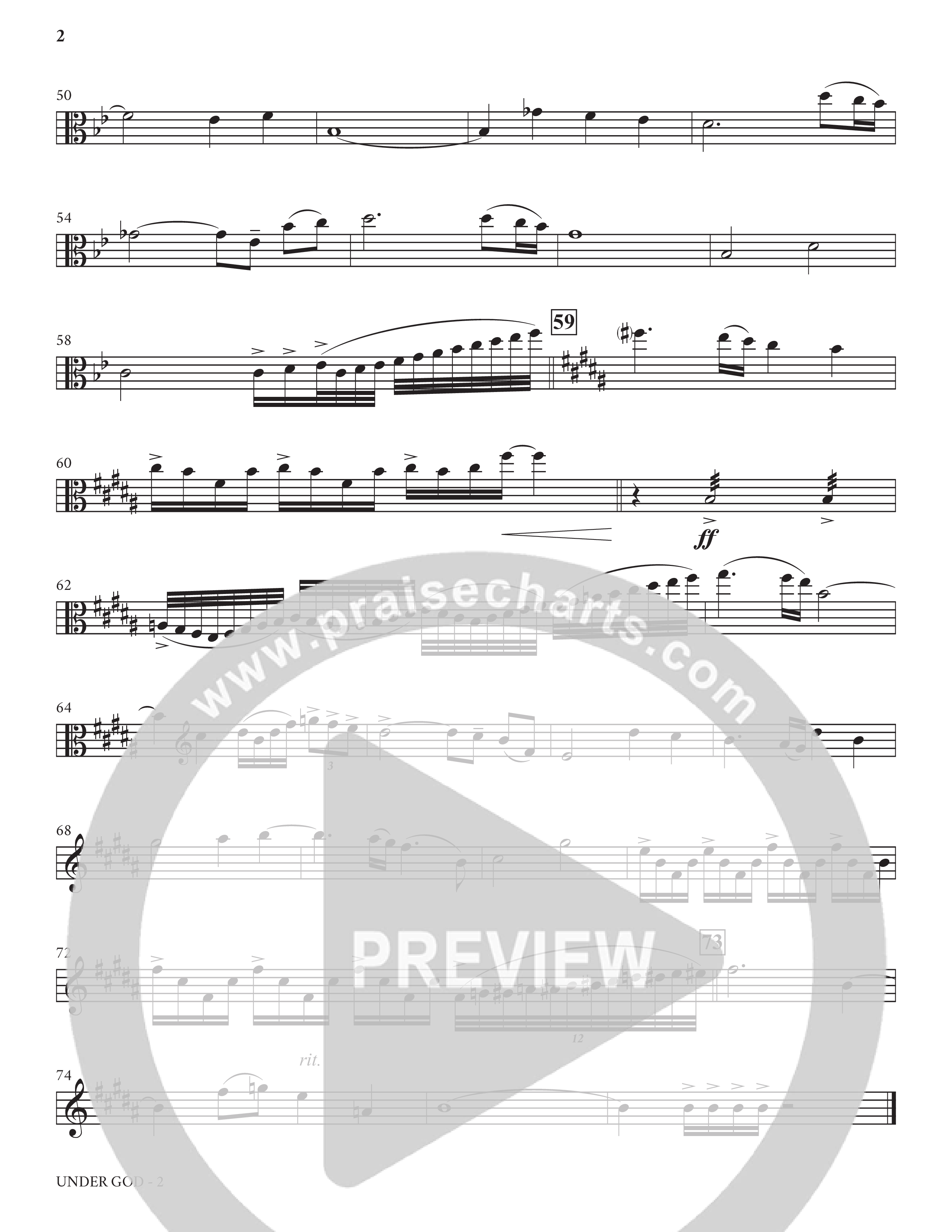 Under God (Choral Anthem SATB) Viola (Charles Billingsley / Arr. Bradley Knight)