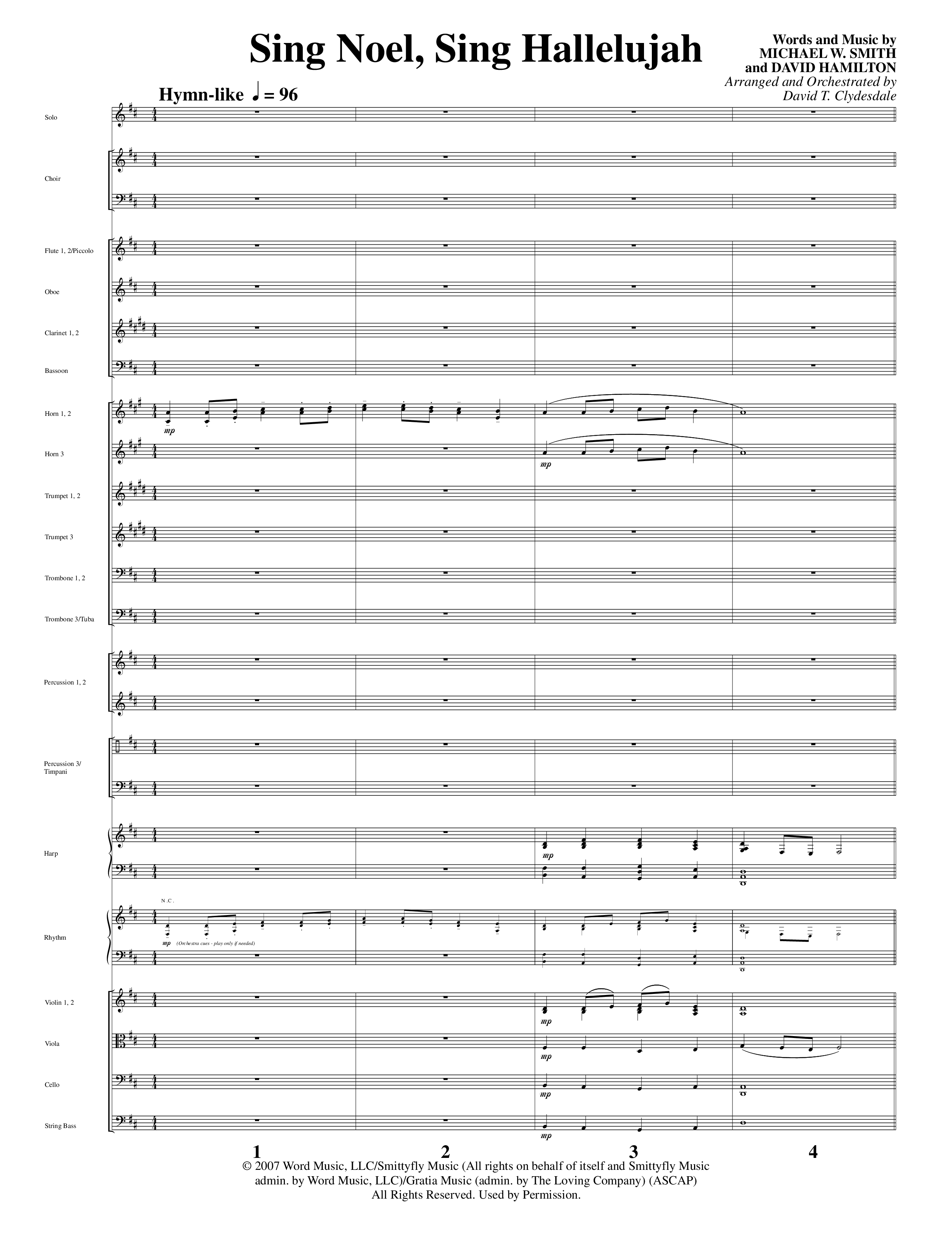 A Merry Clydesdale Christmas (12 Song Choral Collection) Song 10 (Orchestration) (Arr. David Clydesdale)