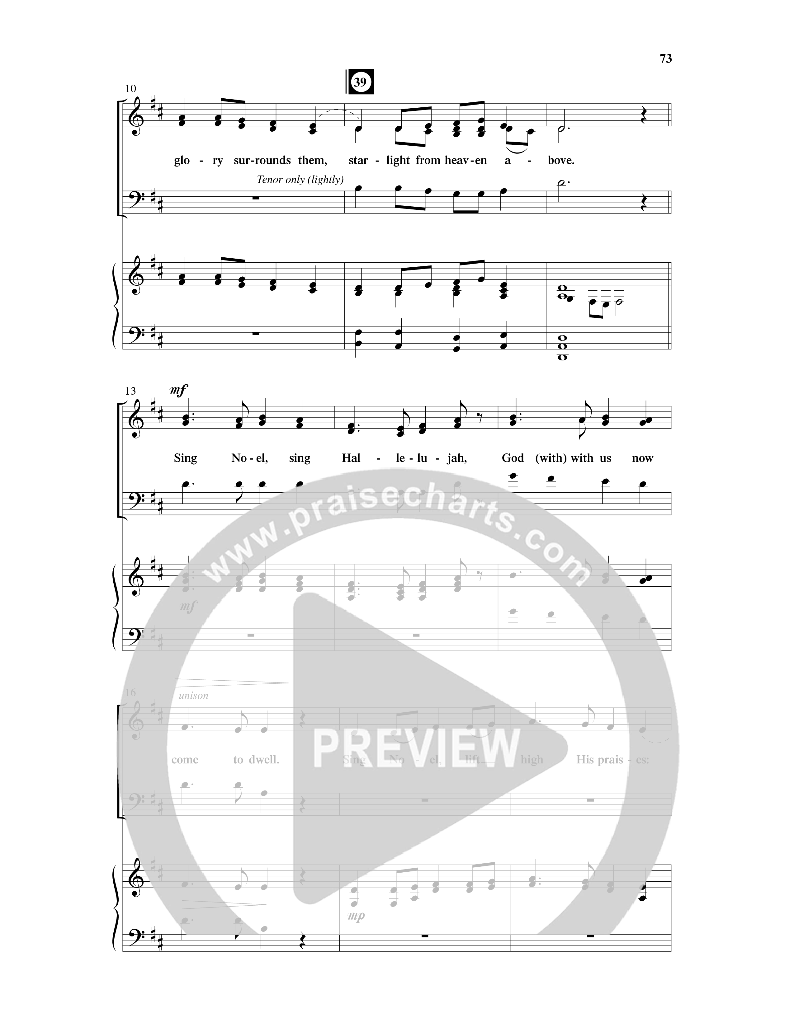 A Merry Clydesdale Christmas (12 Song Choral Collection) Song 10 (Piano SATB) (Arr. David Clydesdale)