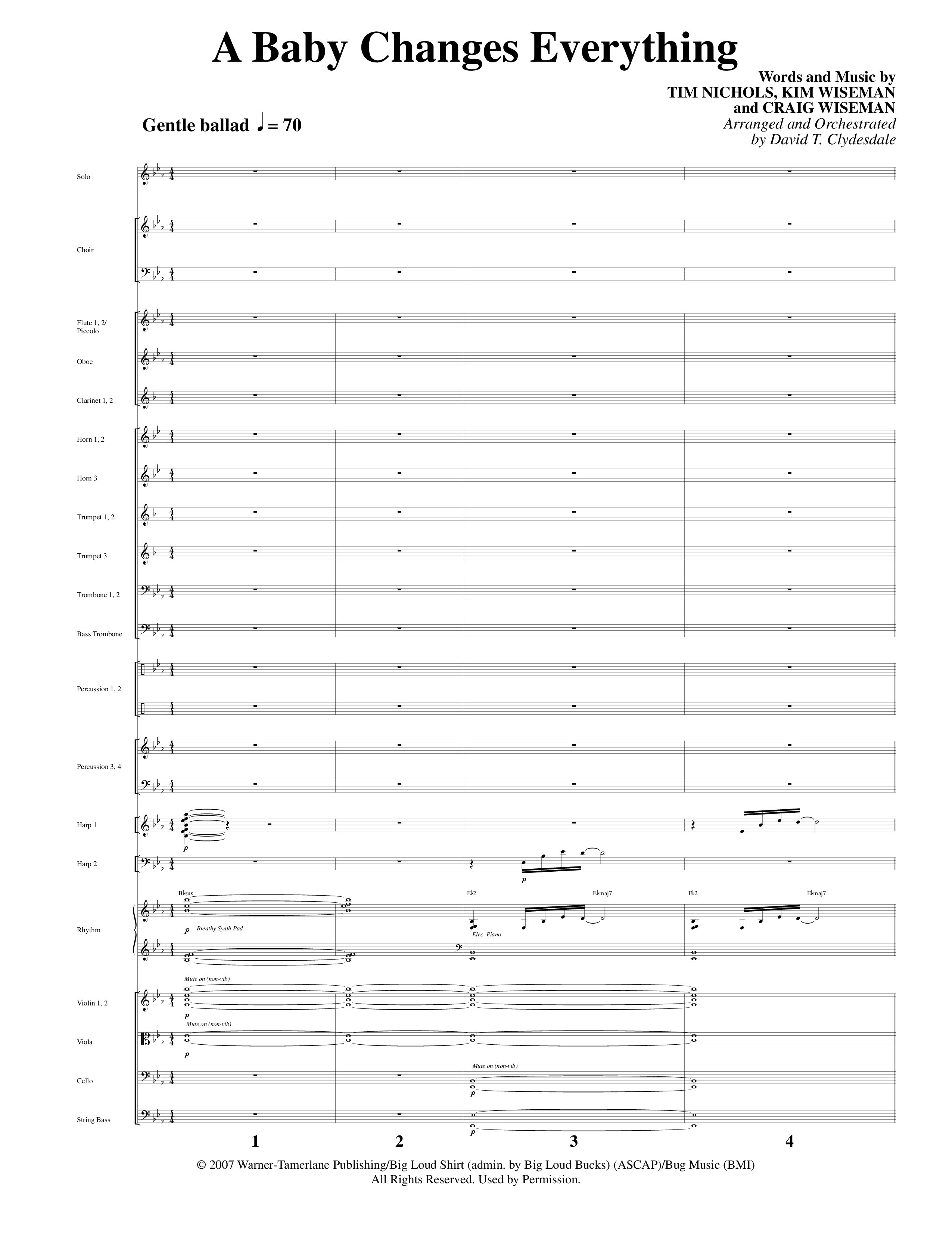 A Merry Clydesdale Christmas (12 Song Choral Collection) Orchestrations (SATB) (Arr. David Clydesdale)