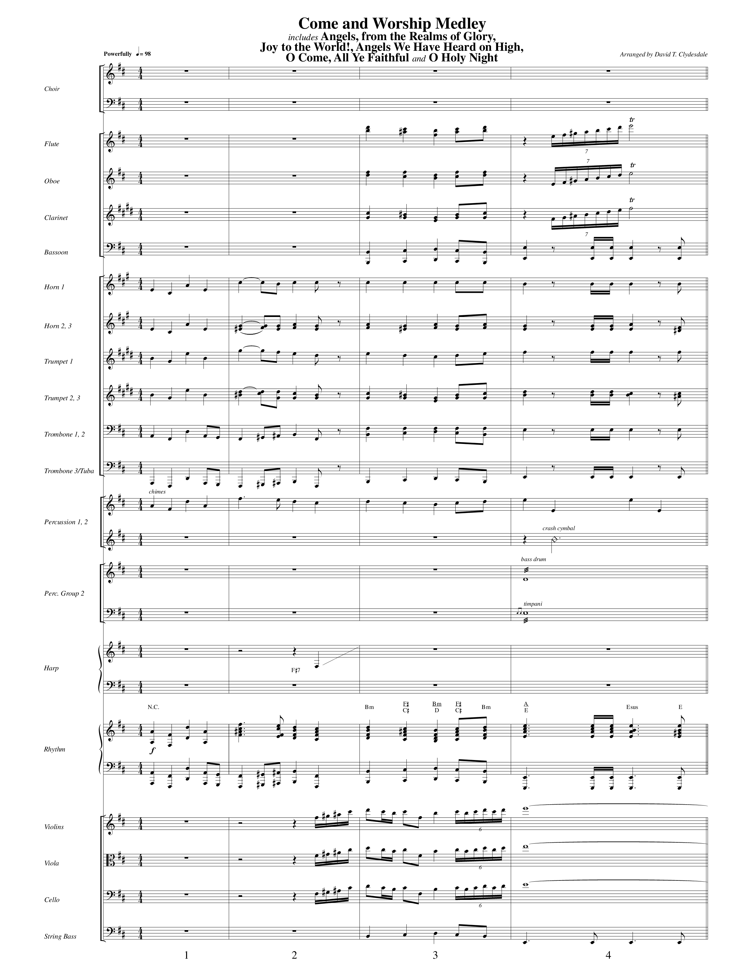 A Merry Clydesdale Christmas (12 Song Choral Collection) Song 3 (Orchestration) (Arr. David Clydesdale)