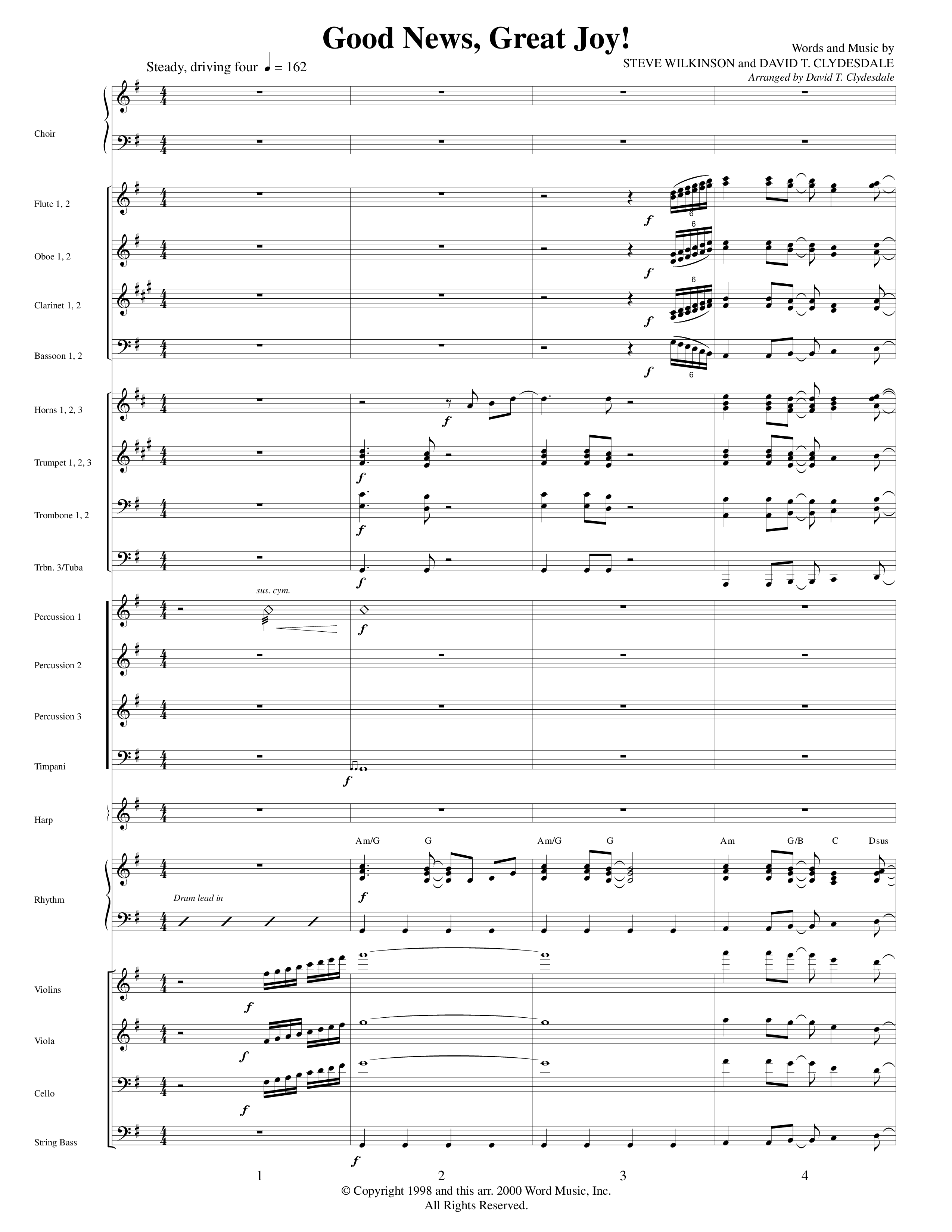 A Merry Clydesdale Christmas (12 Song Choral Collection) Song 5 (Orchestration) (Arr. David Clydesdale)