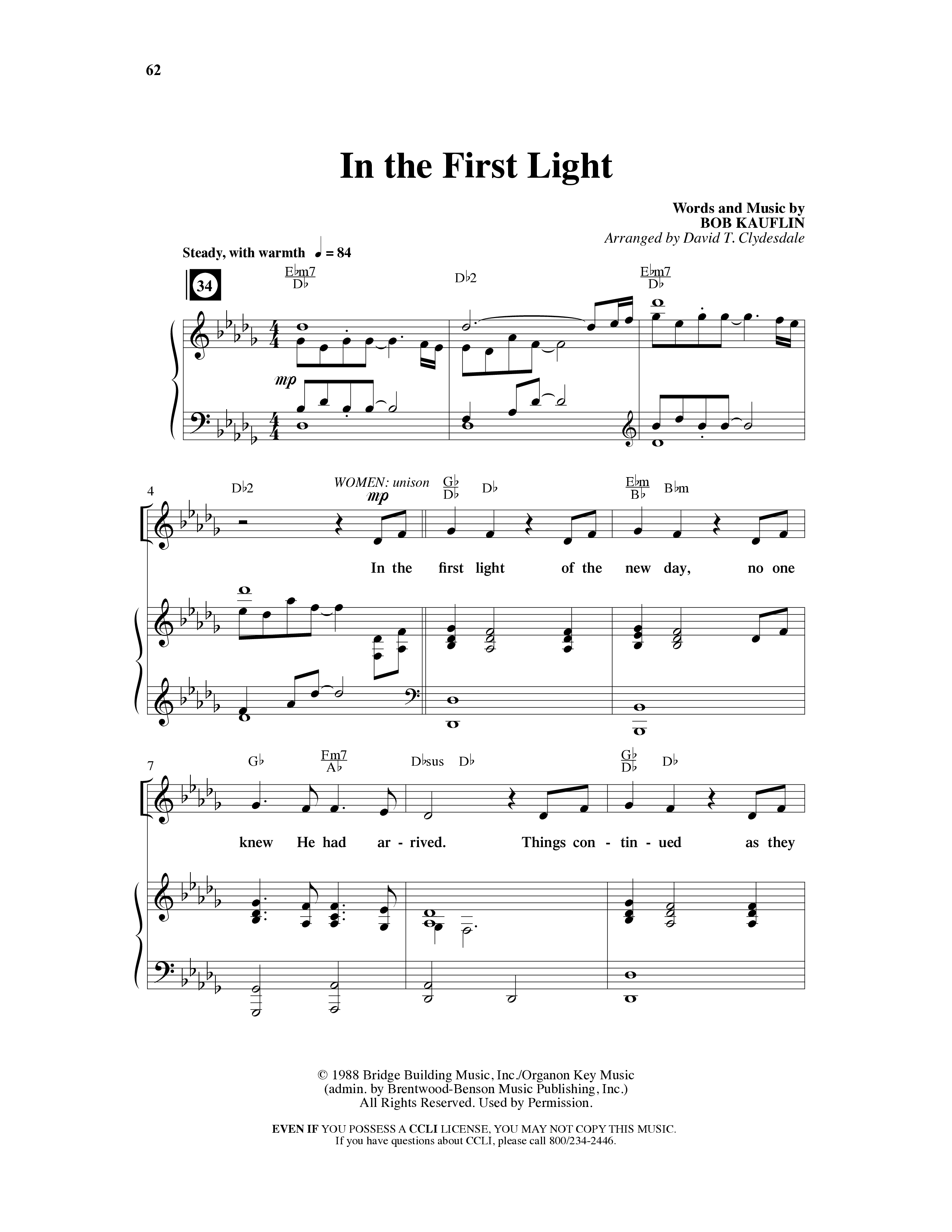 A Merry Clydesdale Christmas (12 Song Choral Collection) Song 6 (Piano SATB) (Arr. David Clydesdale)