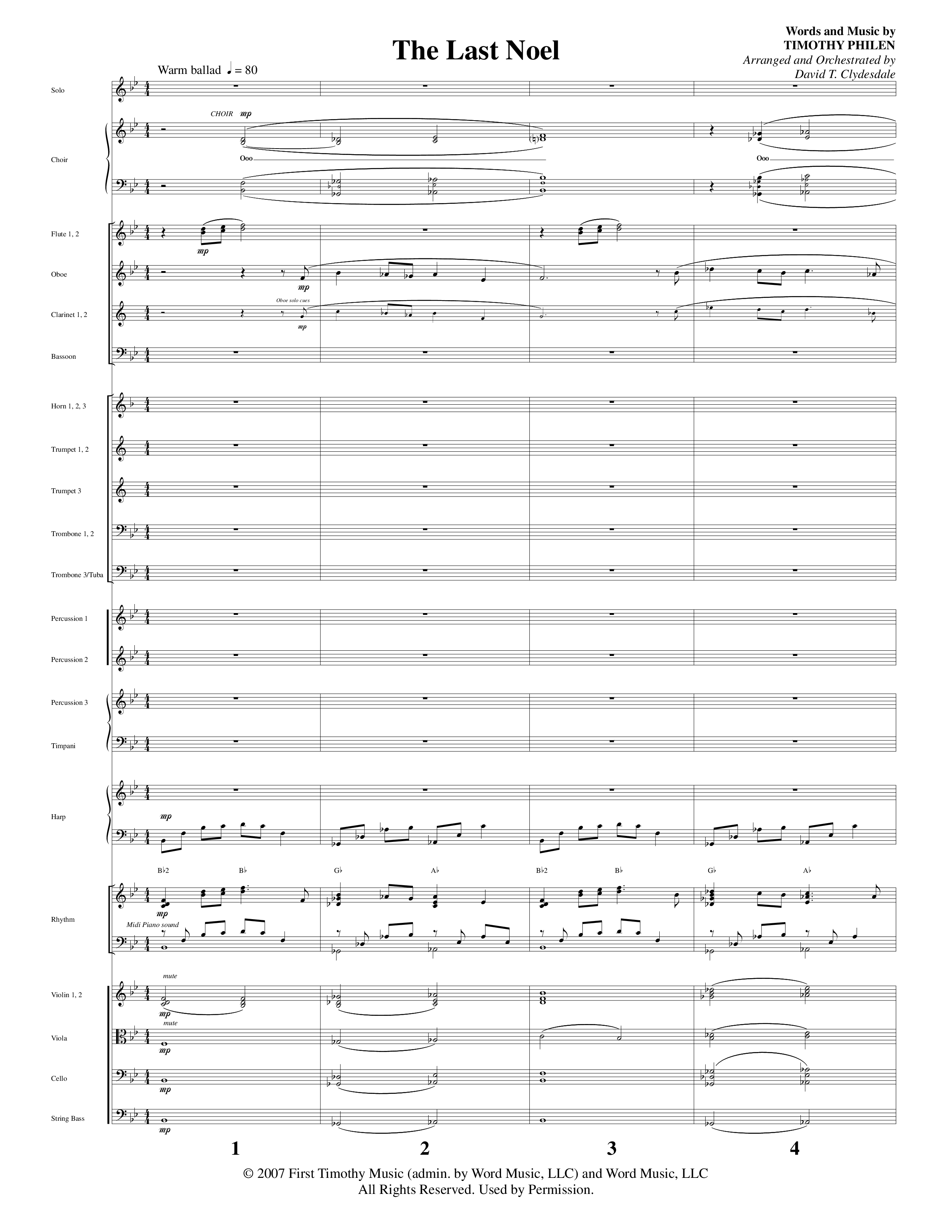 A Merry Clydesdale Christmas (12 Song Choral Collection) Song 7 (Orchestration) (Arr. David Clydesdale)