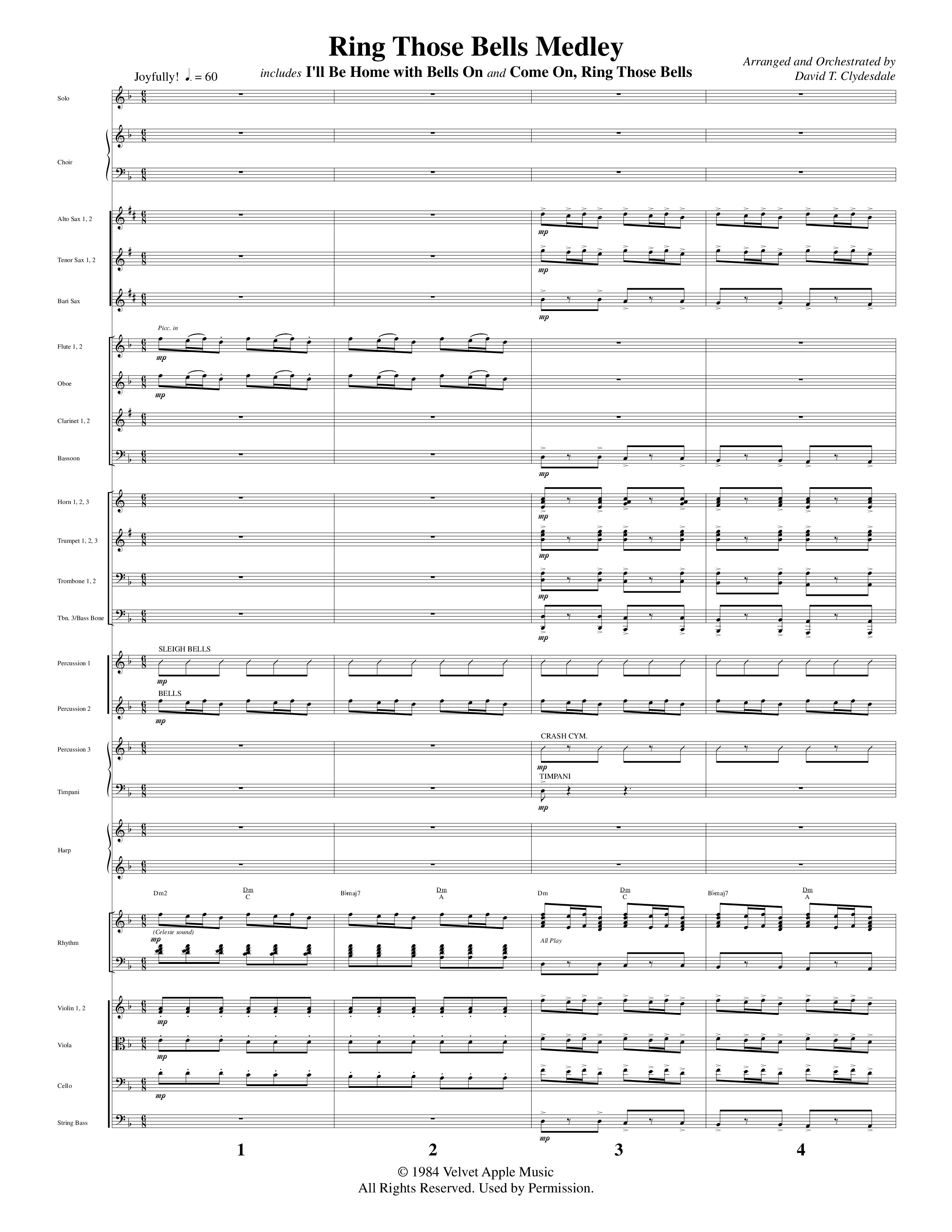 A Merry Clydesdale Christmas (12 Song Choral Collection) Song 9 (Orchestration) (Arr. David Clydesdale)
