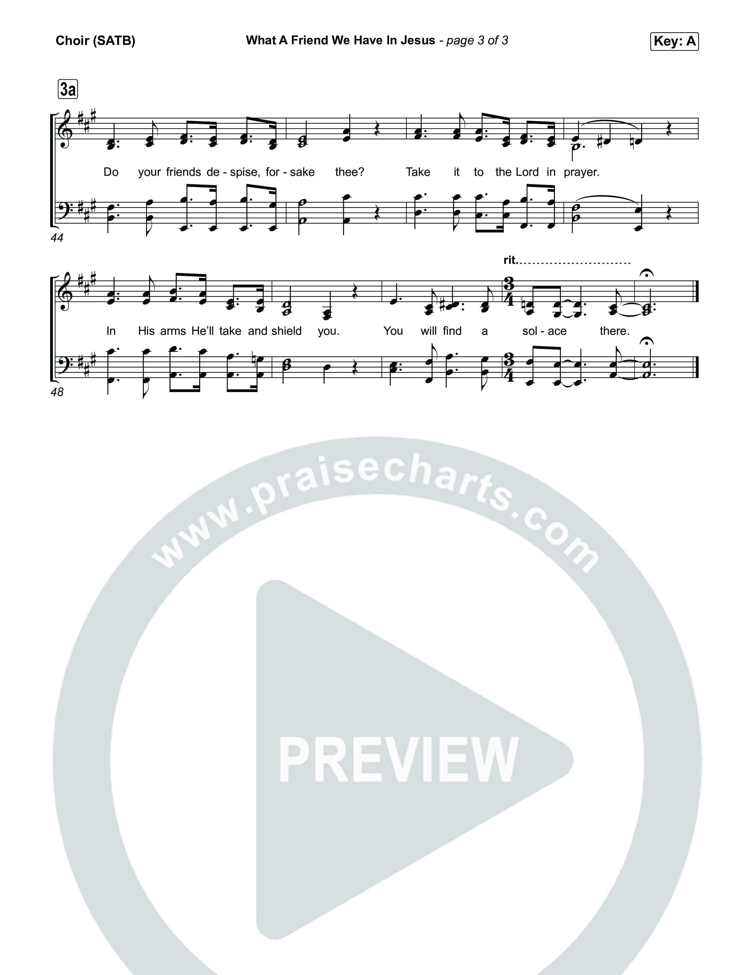 What A Friend We Have In Jesus Choir Sheet (SATB) (CeCe Winans)