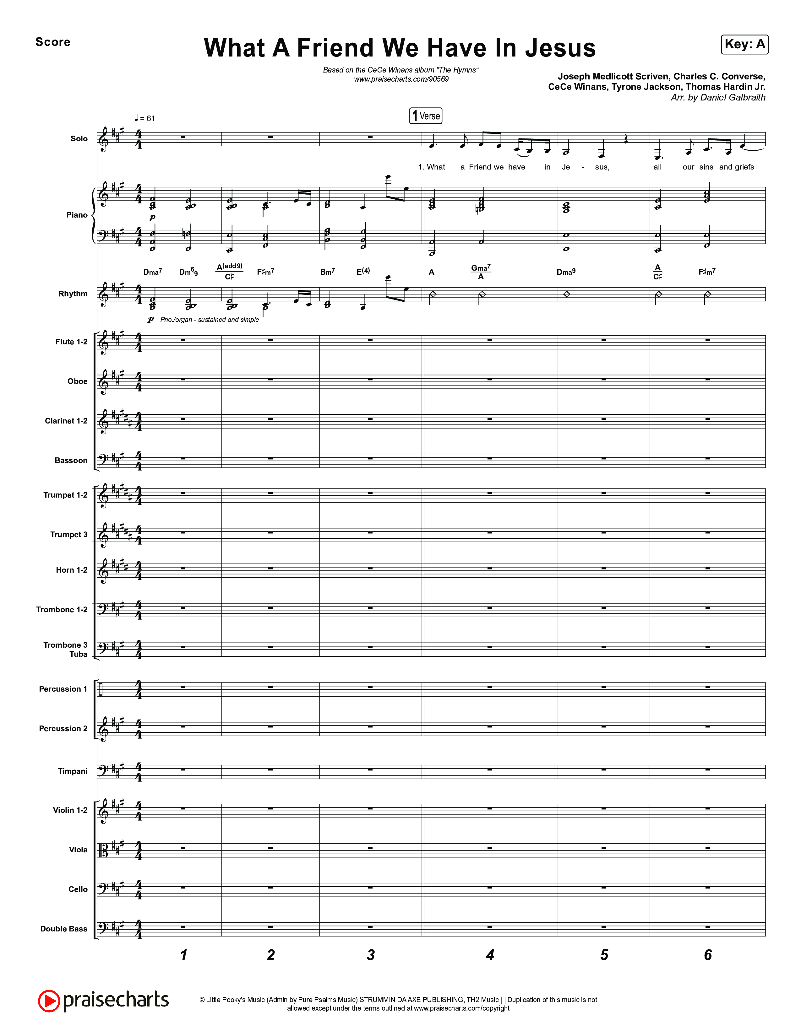 What A Friend We Have In Jesus Orchestration (CeCe Winans)