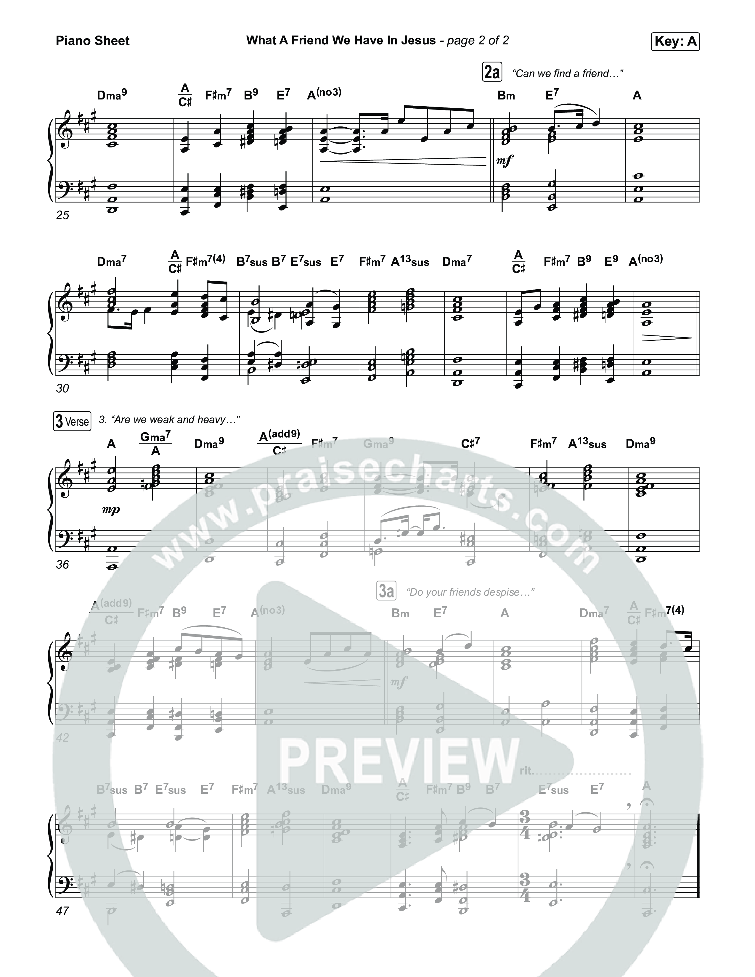 What A Friend We Have In Jesus Piano Sheet (CeCe Winans)