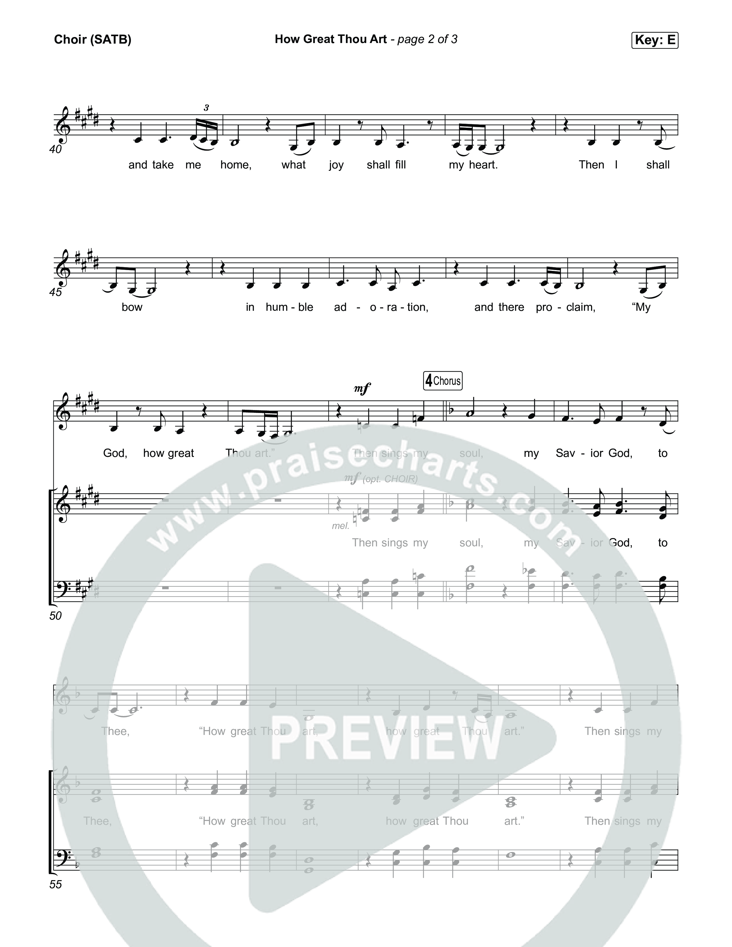 How Great Thou Art Choir Sheet (SATB) (CeCe Winans)