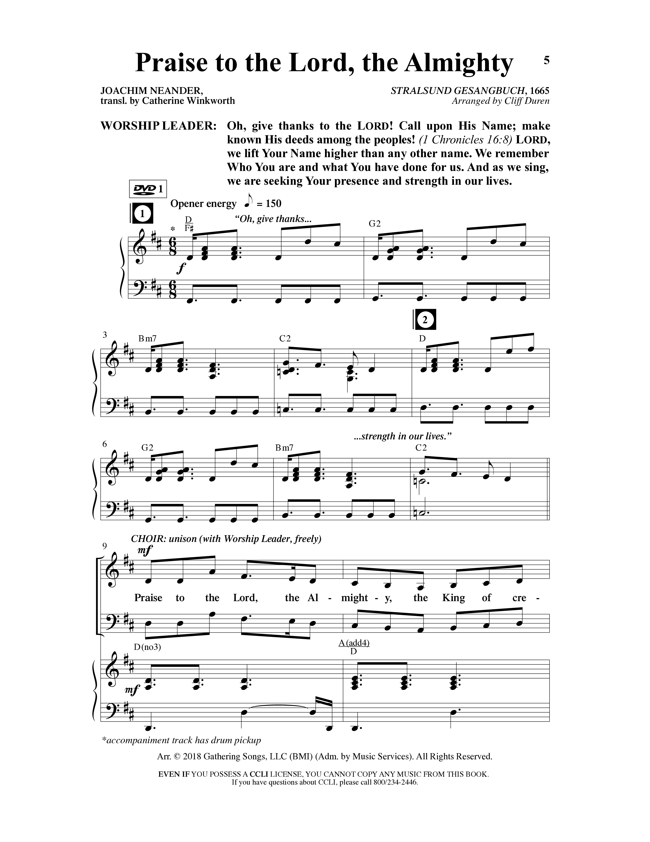 And So We Sing (11 Song Choral Collection) Choral Book (Arr. Cliff Duren)