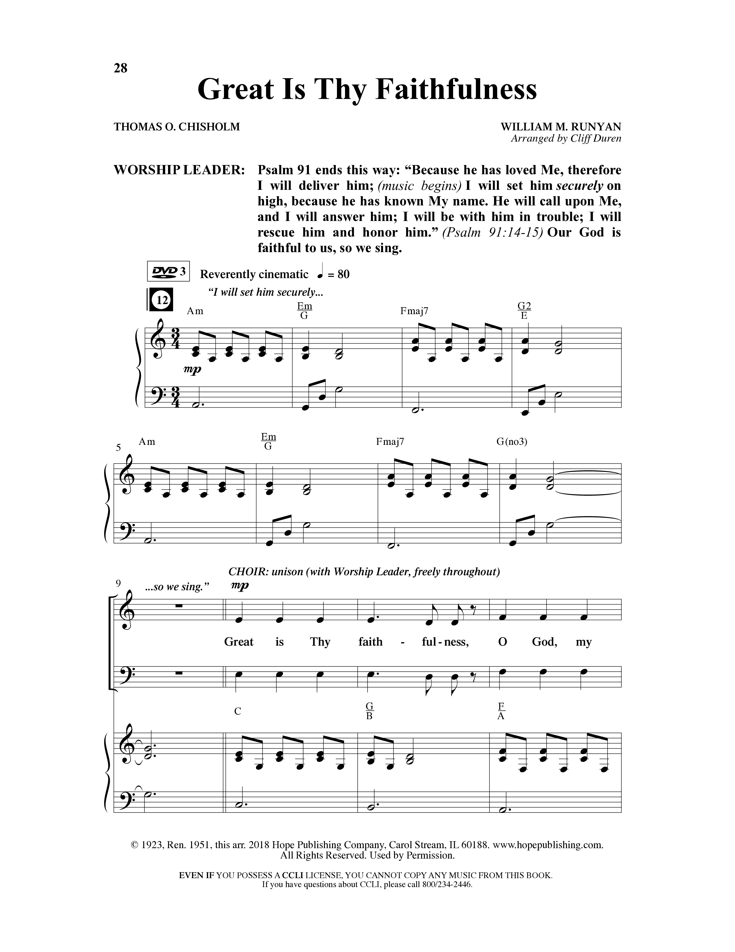 And So We Sing (11 Song Choral Collection) Song 3 (Piano SATB) (Arr. Cliff Duren)