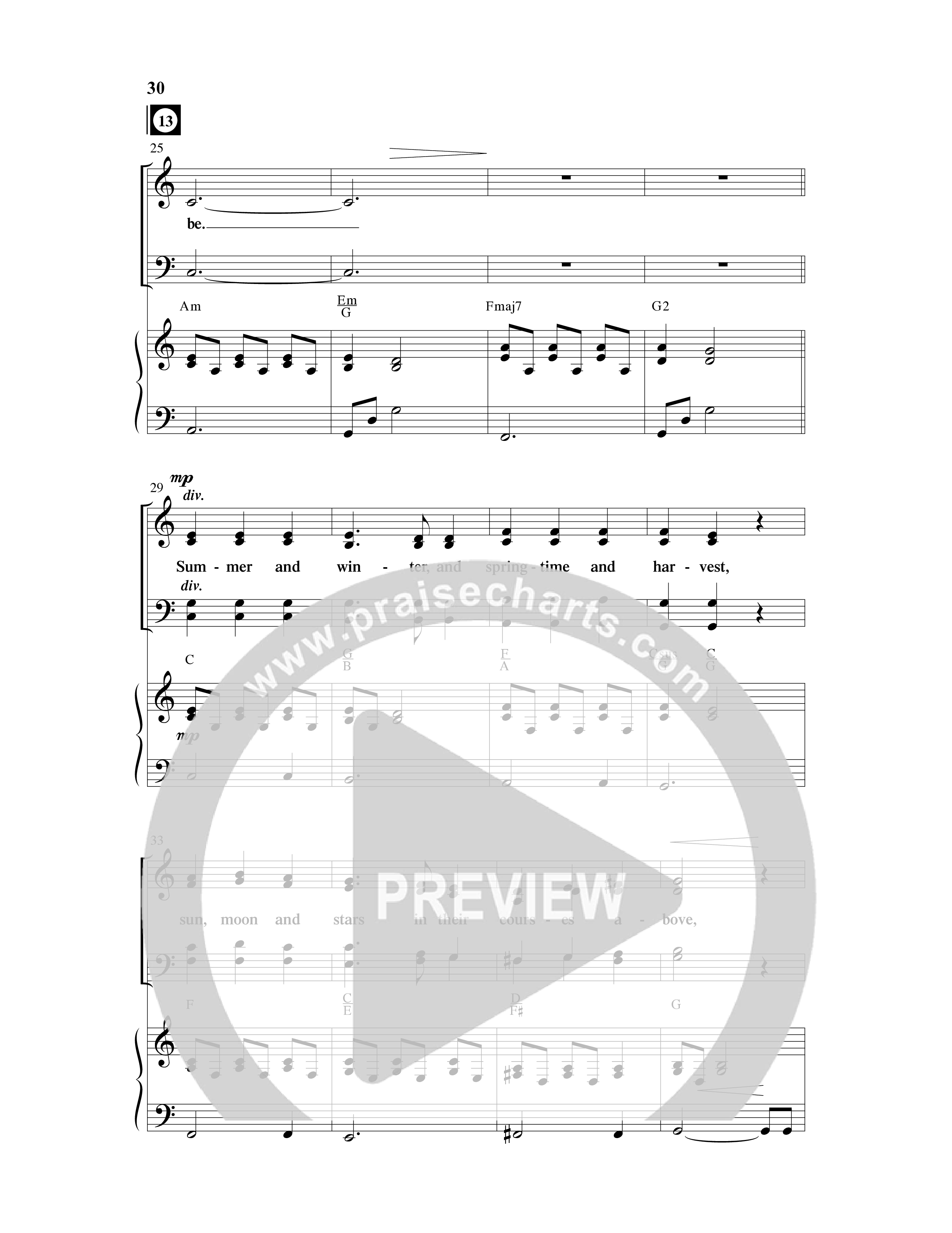 And So We Sing (11 Song Choral Collection) Song 3 (Piano SATB) (Arr. Cliff Duren)