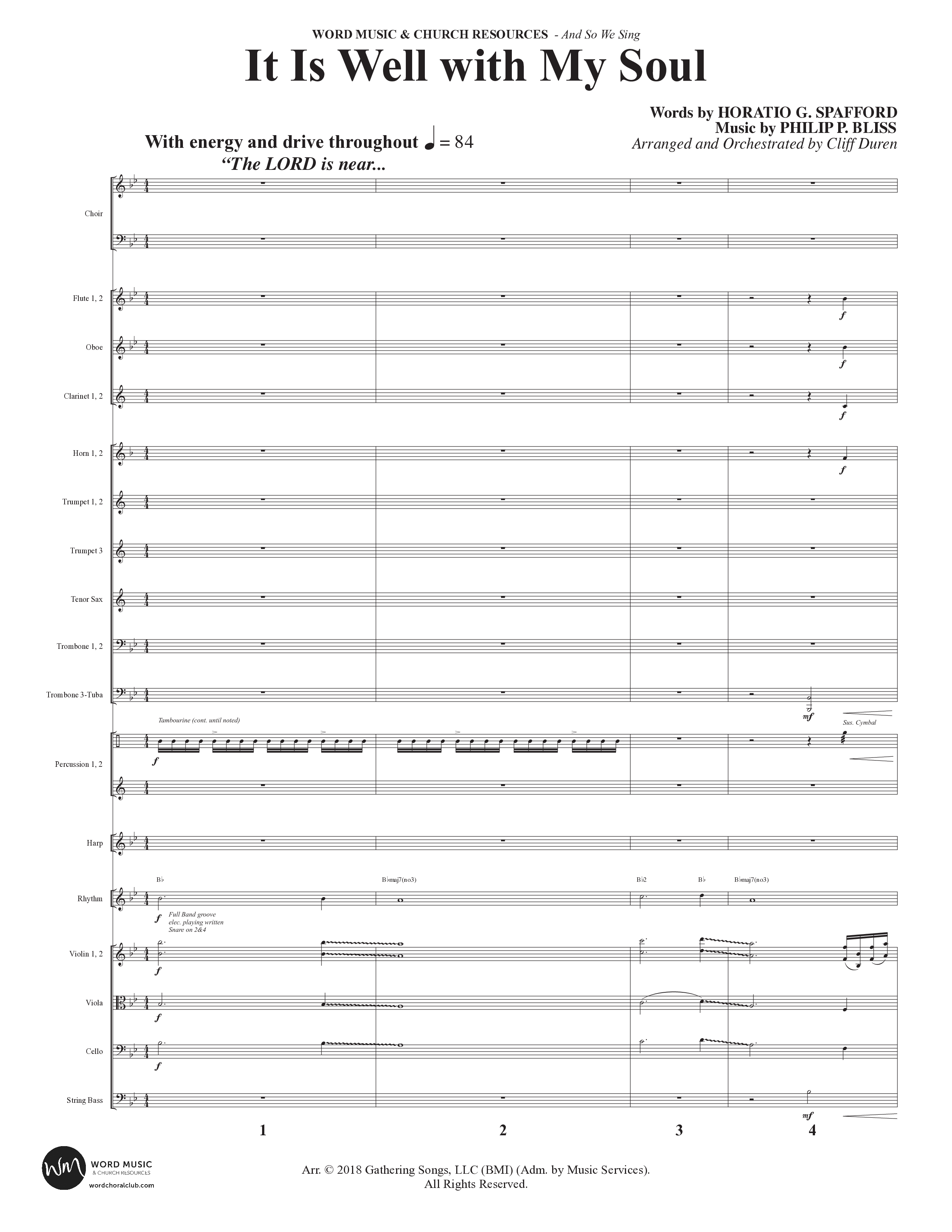 And So We Sing (11 Song Choral Collection) Song 4 (Orchestration) (Arr. Cliff Duren)