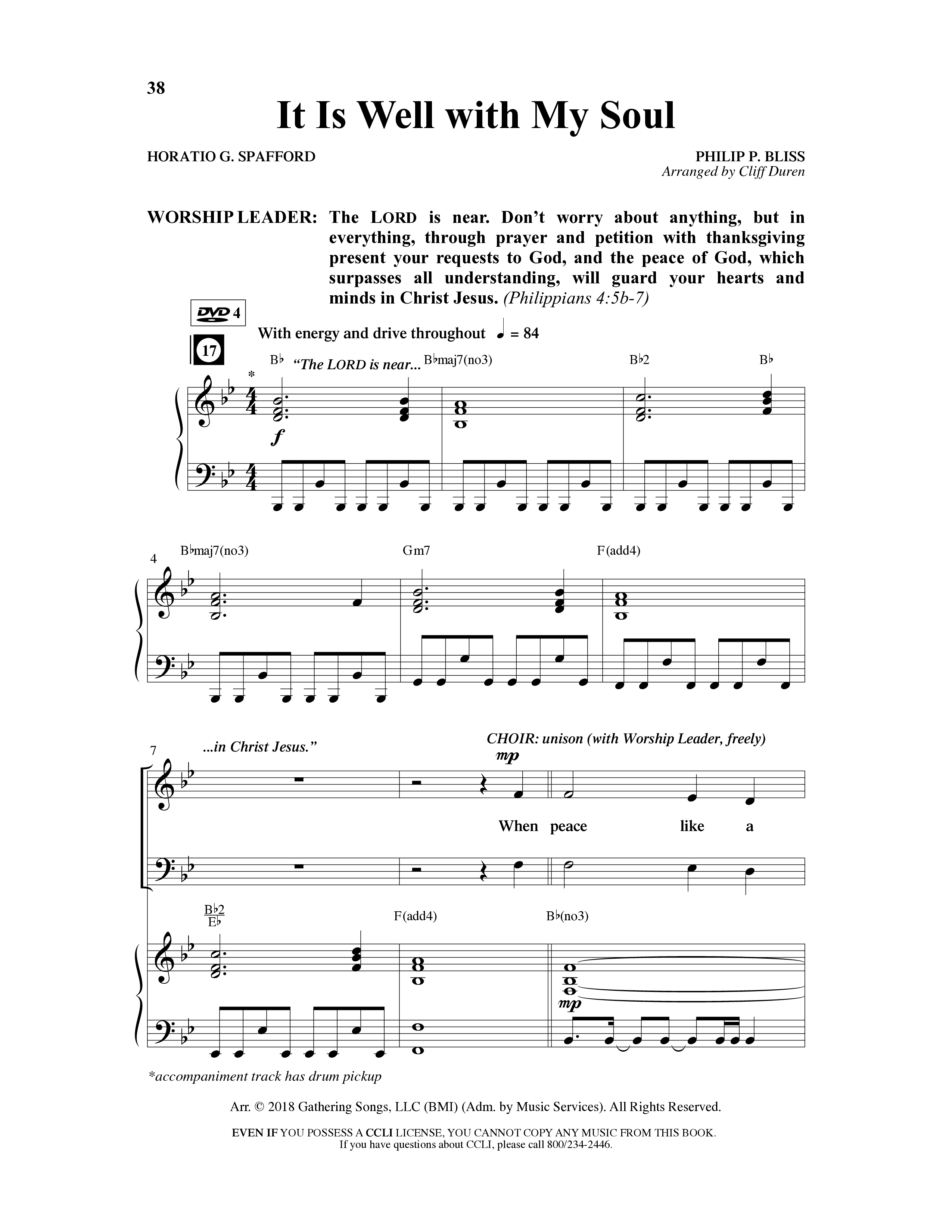 And So We Sing (11 Song Choral Collection) Song 4 (Piano SATB) (Arr. Cliff Duren)