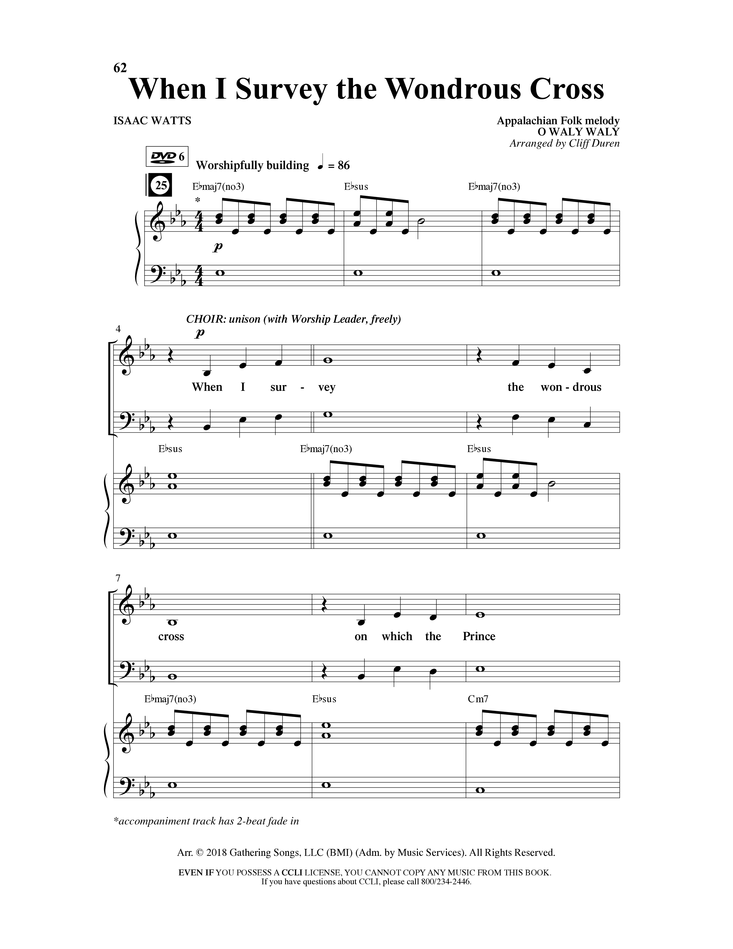 And So We Sing (11 Song Choral Collection) Song 6 (Piano SATB) (Arr. Cliff Duren)