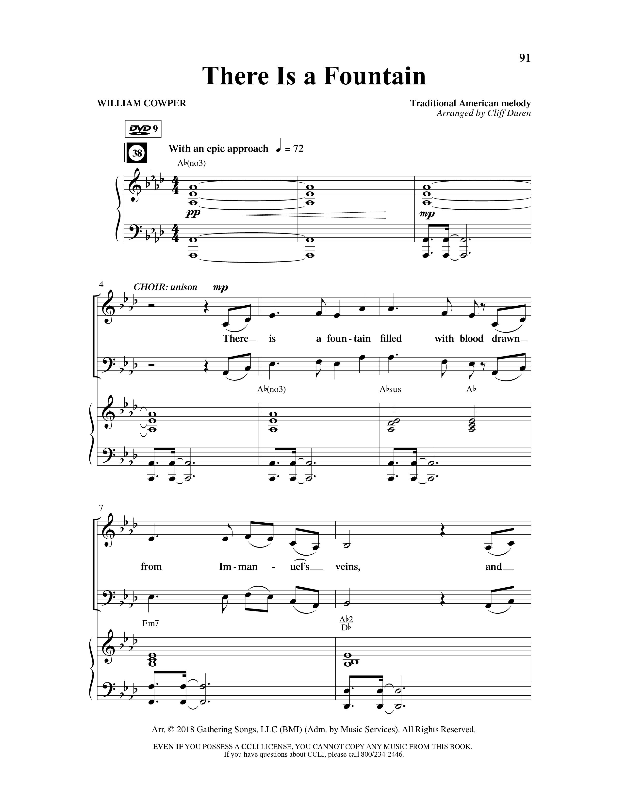 And So We Sing (11 Song Choral Collection) Song 9 (Piano SATB) (Arr. Cliff Duren)