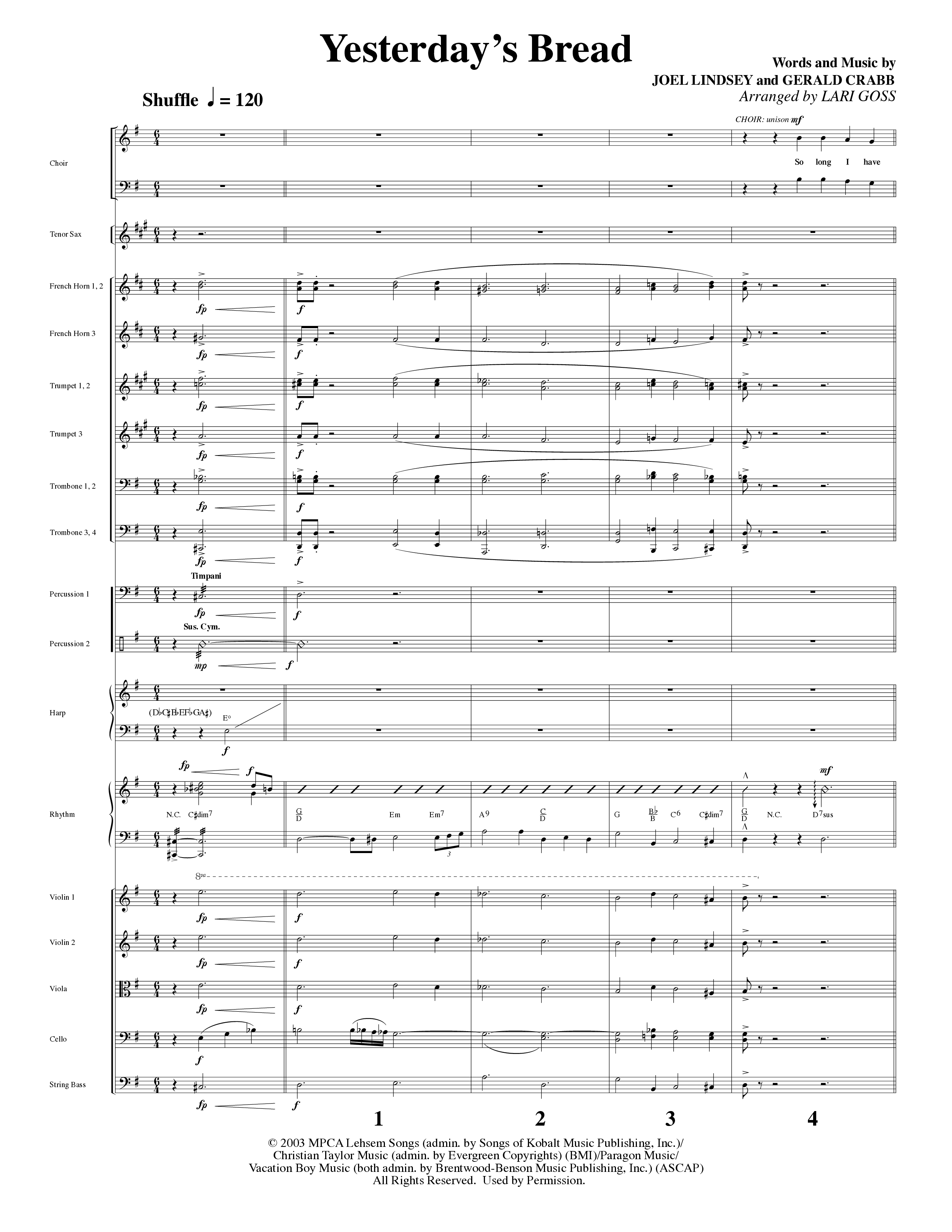 Big Mighty God (10 Song Choral Collection) Song 10 (Orchestration) (Arr. Lari Goss / Arr. Russell Mauldin)