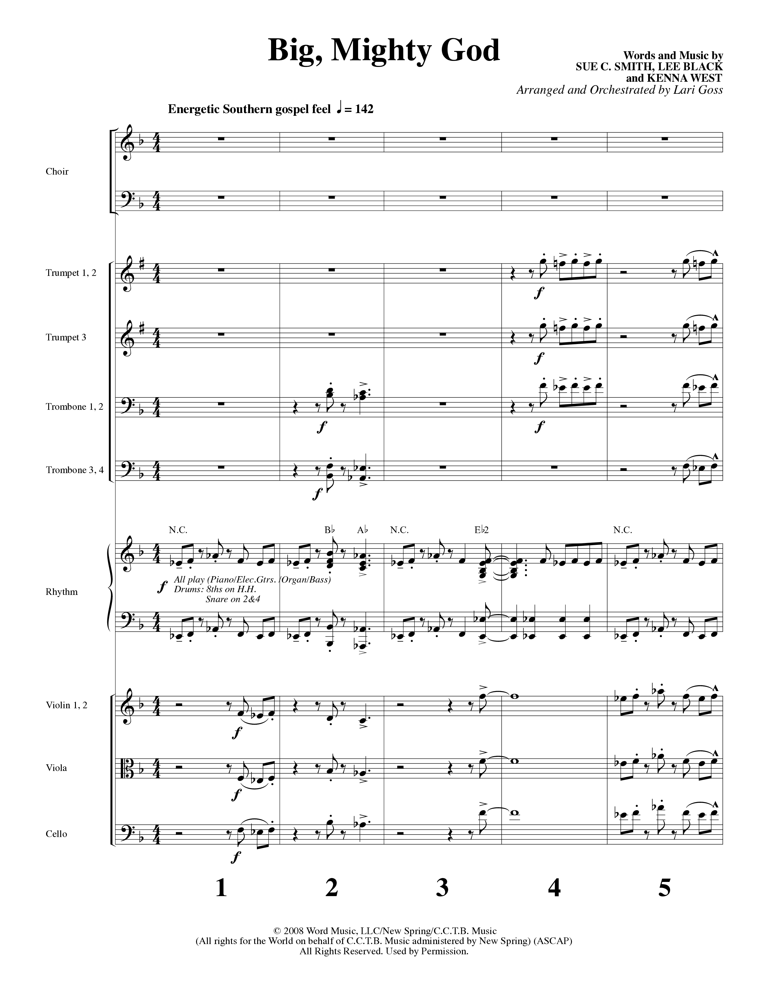 Big Mighty God (10 Song Choral Collection) Orchestrations (SATB) (Arr. Lari Goss / Arr. Russell Mauldin)