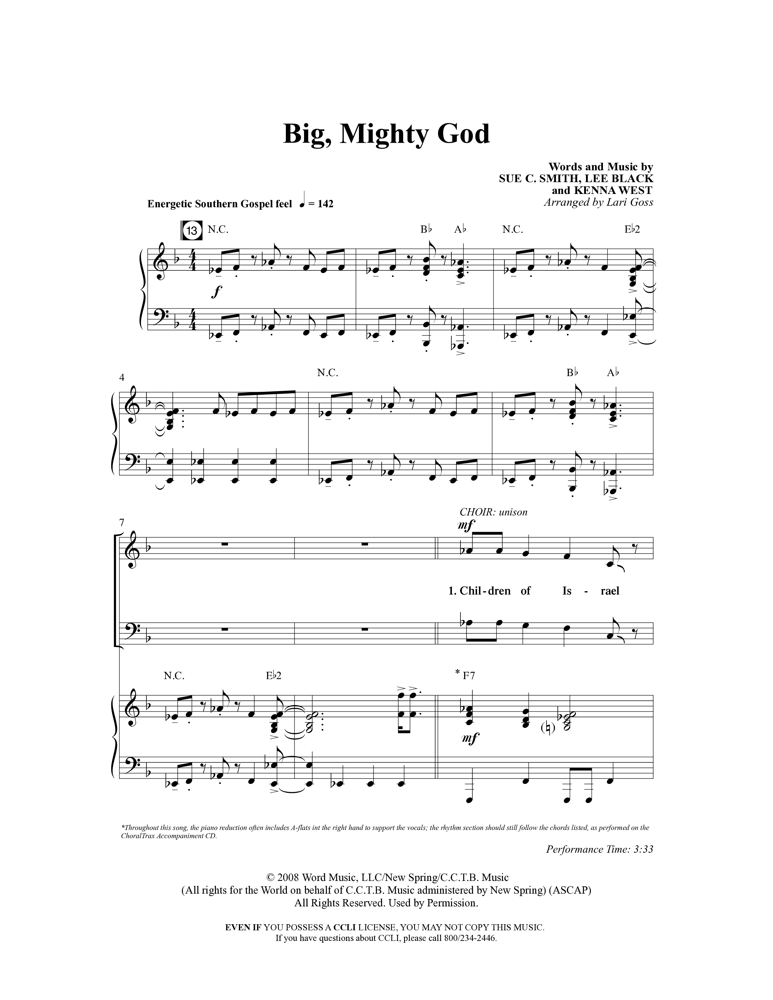 Big Mighty God (10 Song Choral Collection) Choral Book (Arr. Lari Goss / Arr. Russell Mauldin)