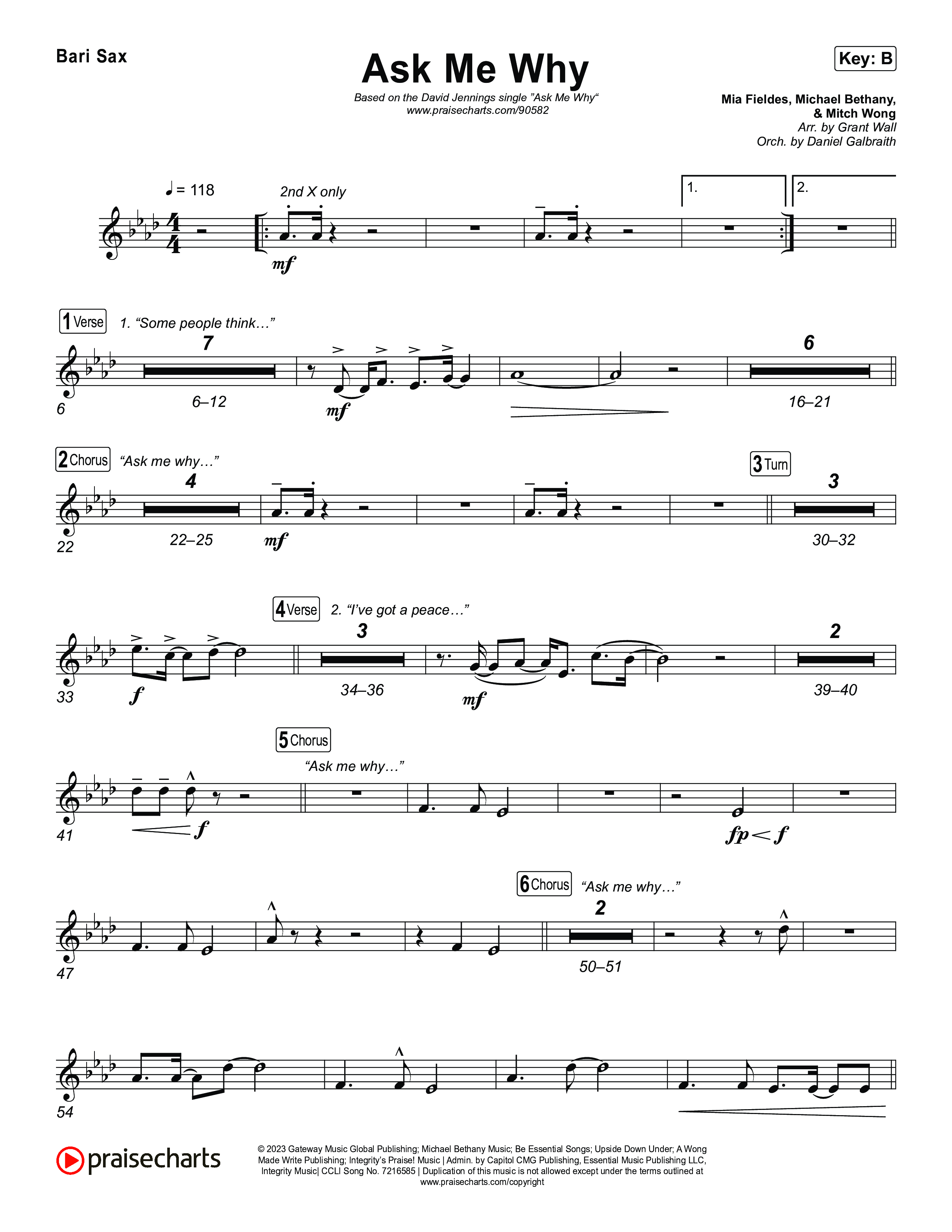Ask Me Why Bari Sax (David Jennings)