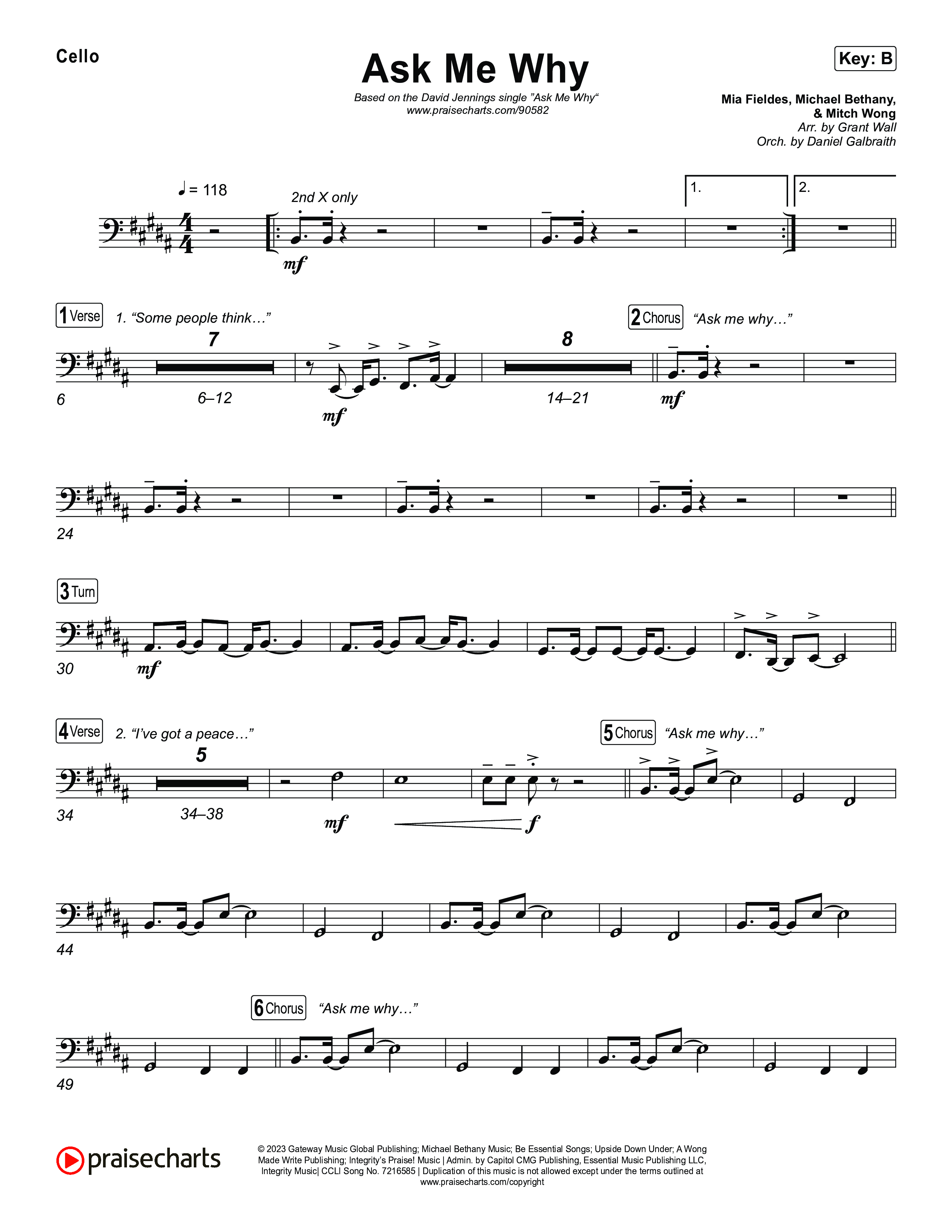 Ask Me Why Cello (David Jennings)