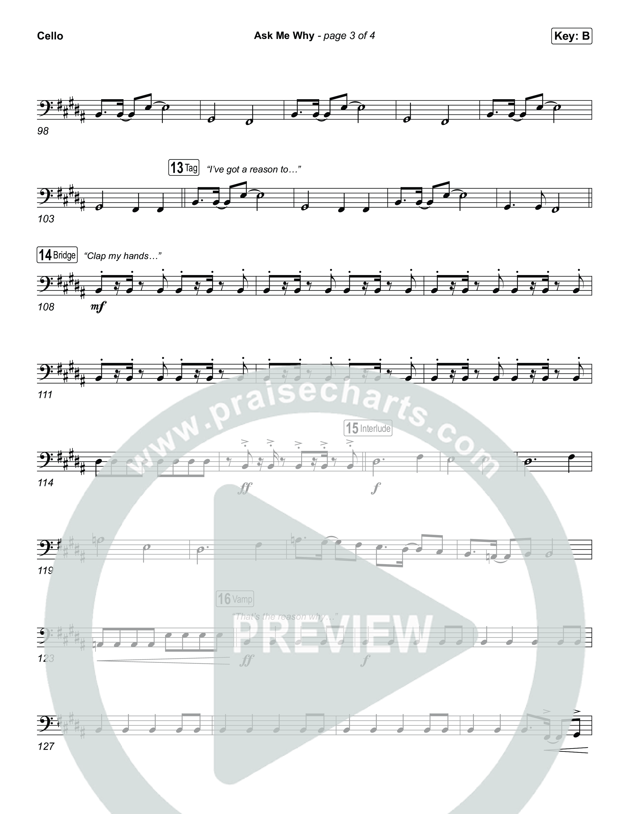 Ask Me Why Cello (David Jennings)