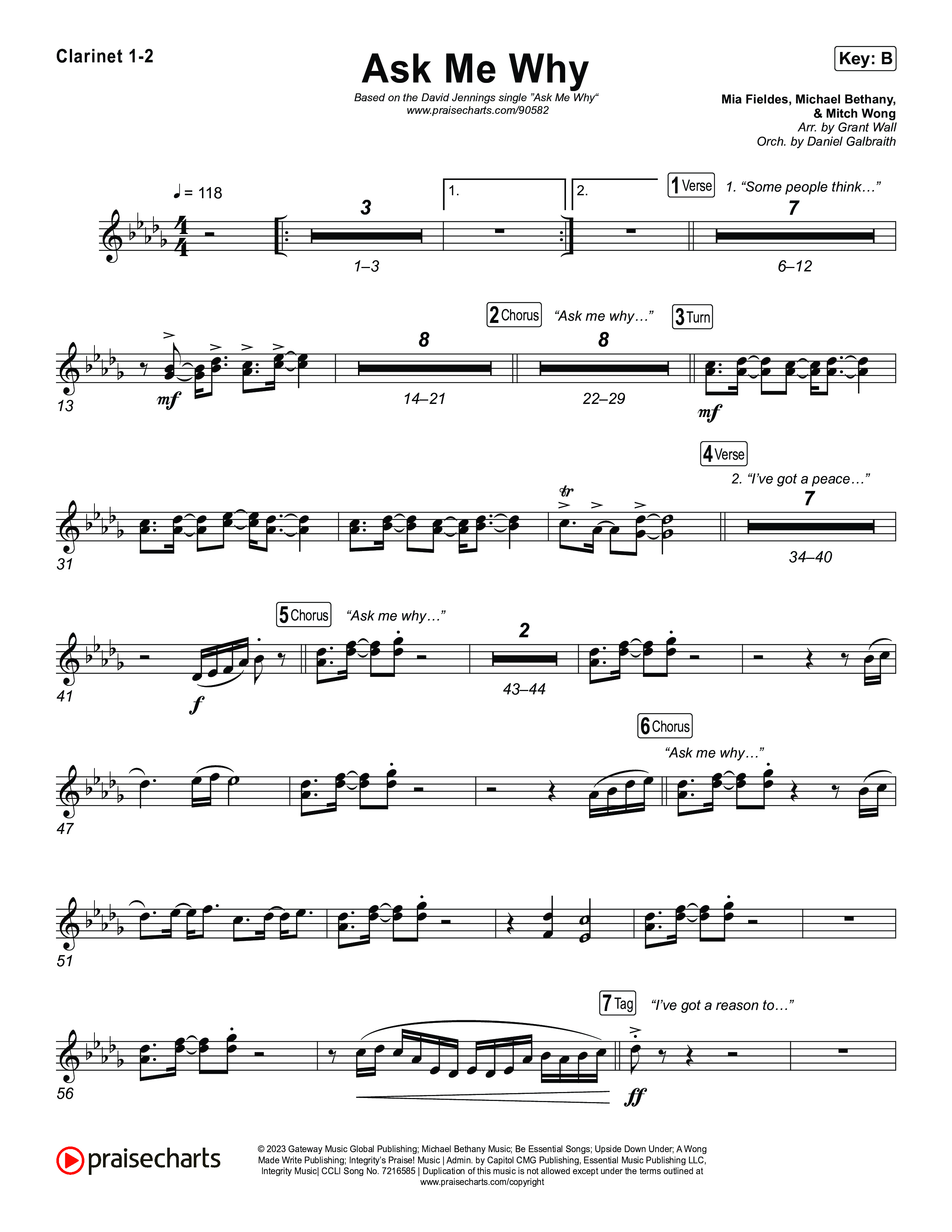 Ask Me Why Clarinet 1,2 (David Jennings)