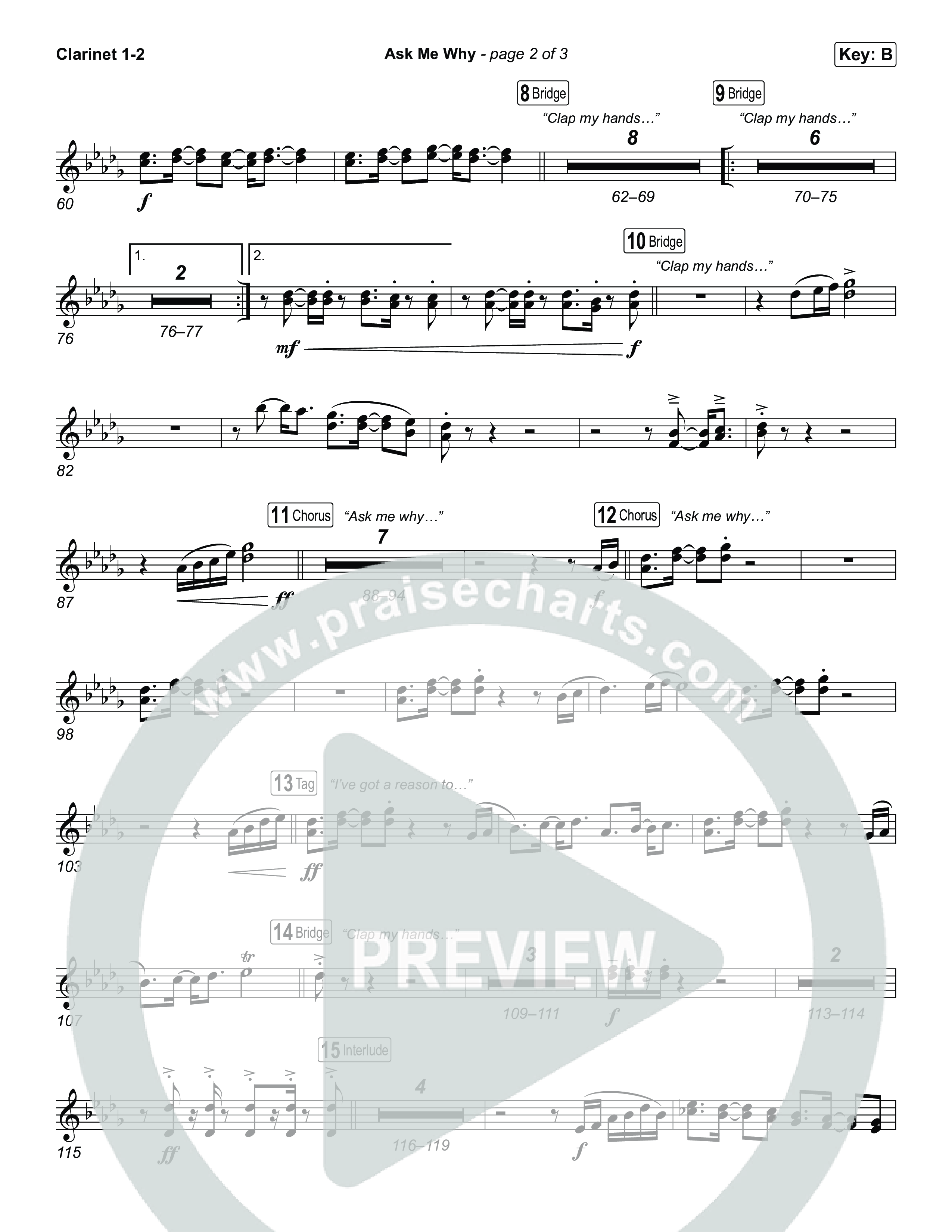 Ask Me Why Clarinet 1,2 (David Jennings)