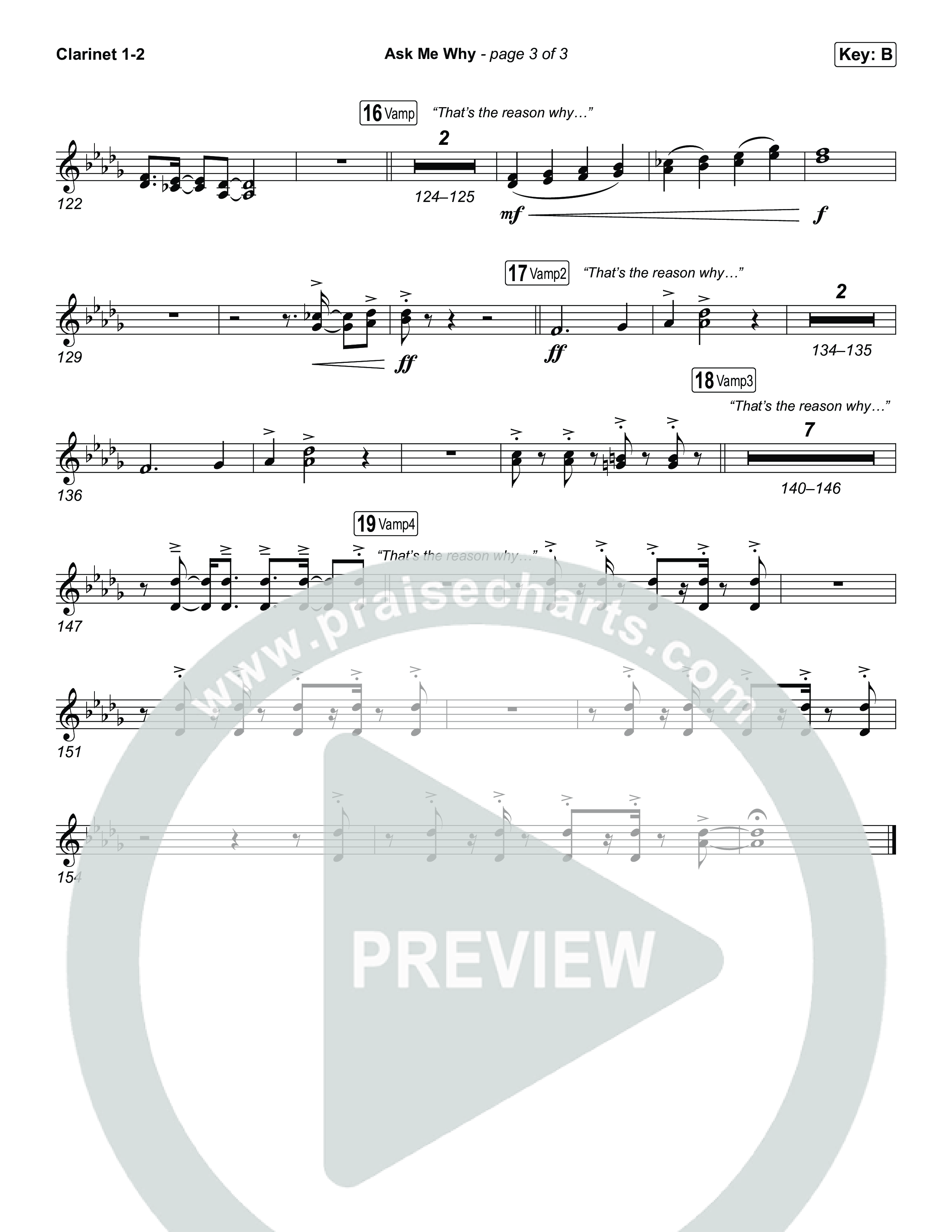 Ask Me Why Clarinet 1,2 (David Jennings)