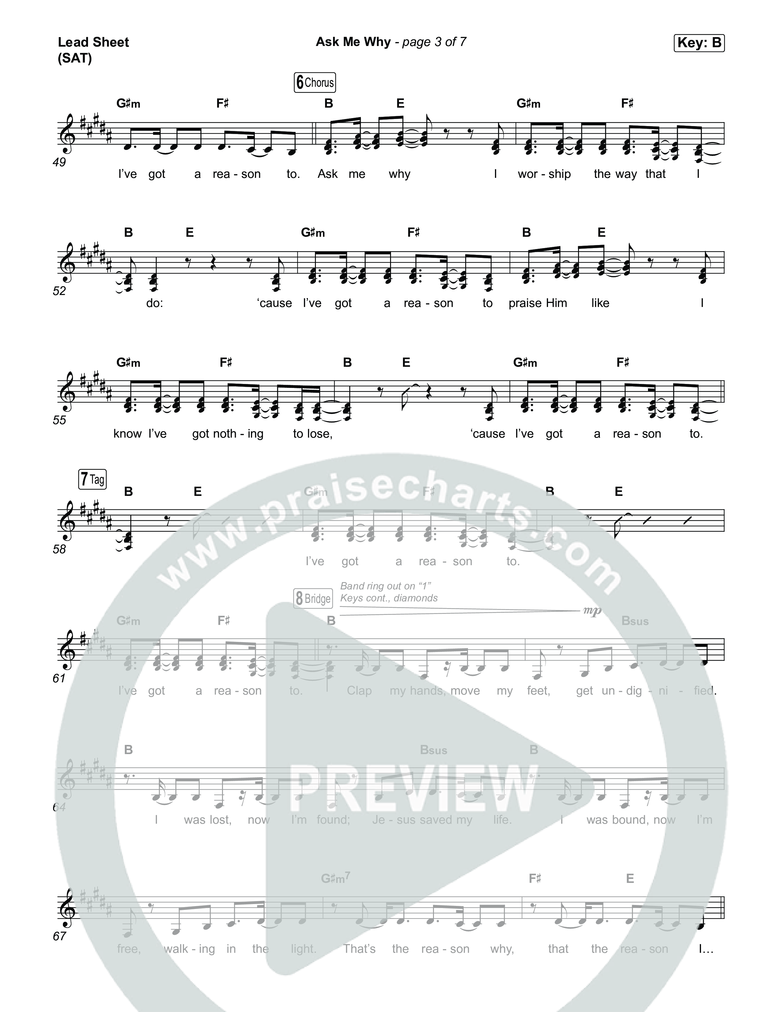 Ask Me Why Lead Sheet (SAT) (David Jennings)