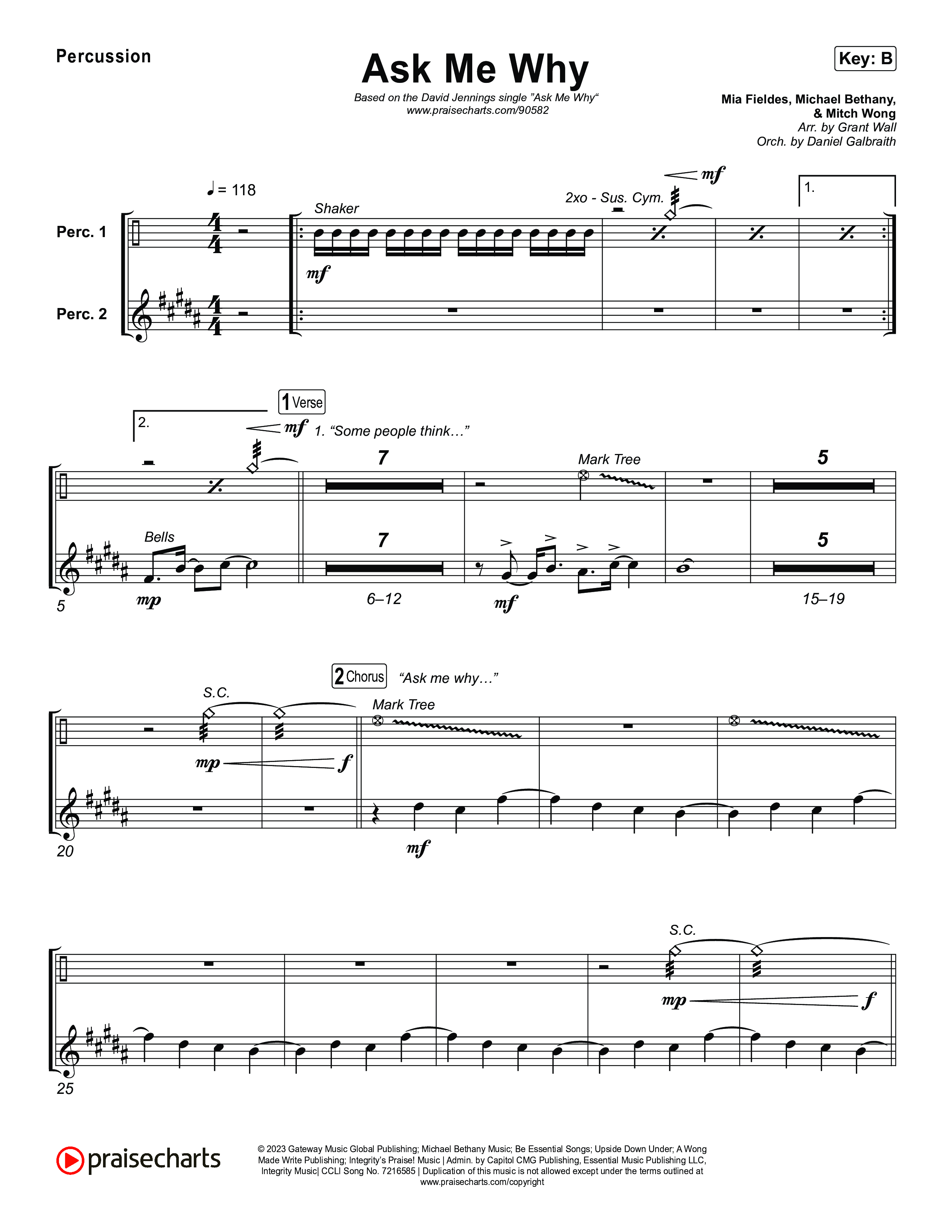 Ask Me Why Percussion (David Jennings)