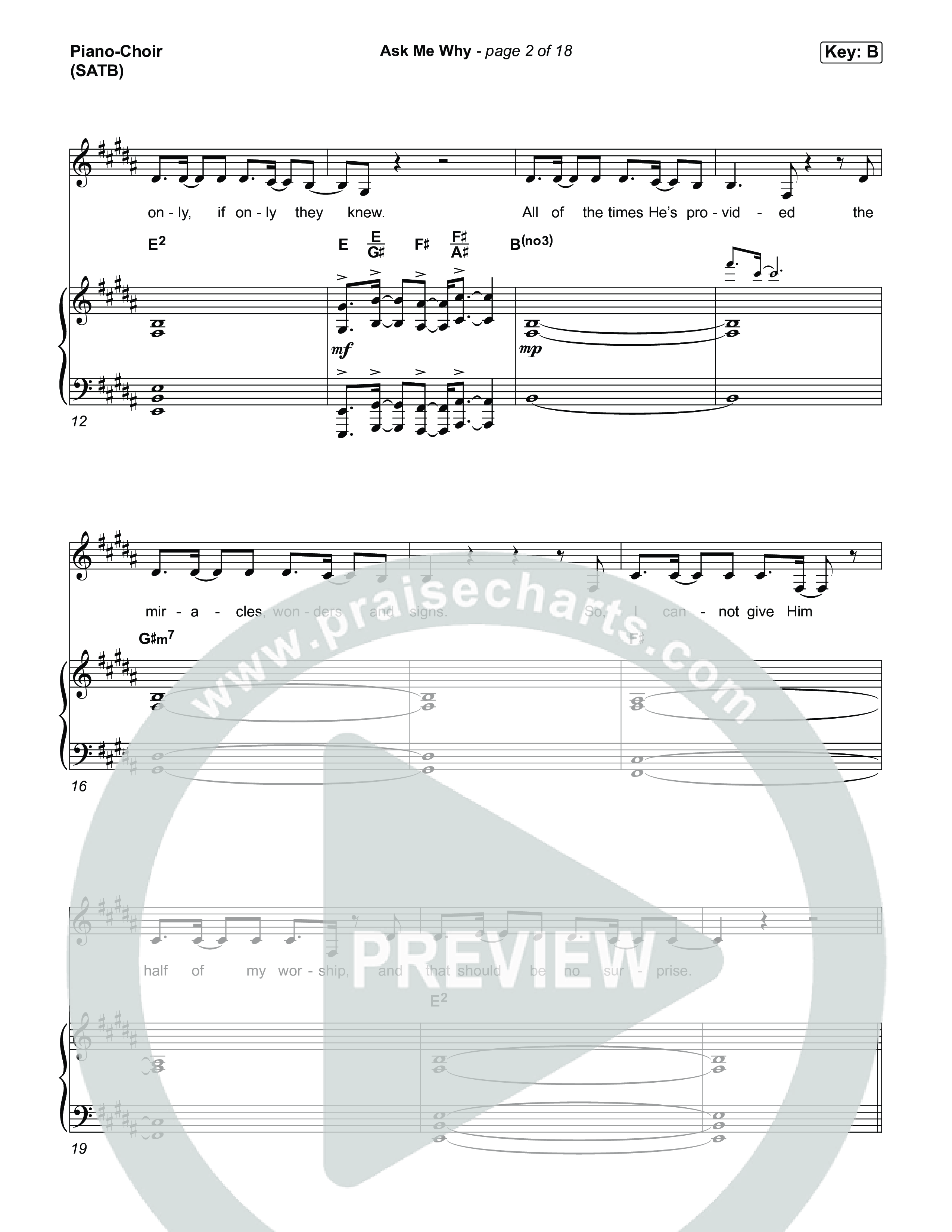 Ask Me Why Piano/Choir (SATB) (David Jennings)