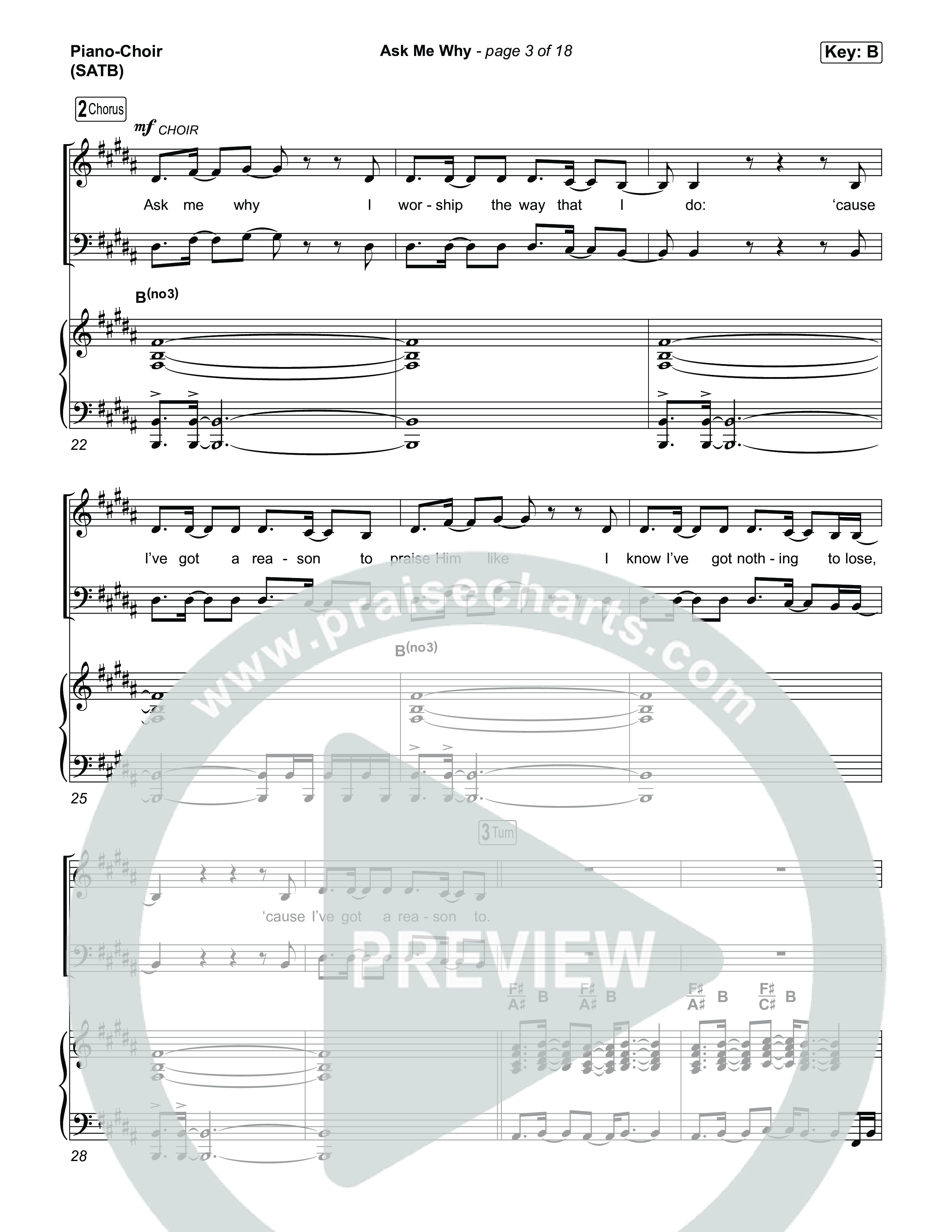 Ask Me Why Piano/Choir (SATB) (David Jennings)