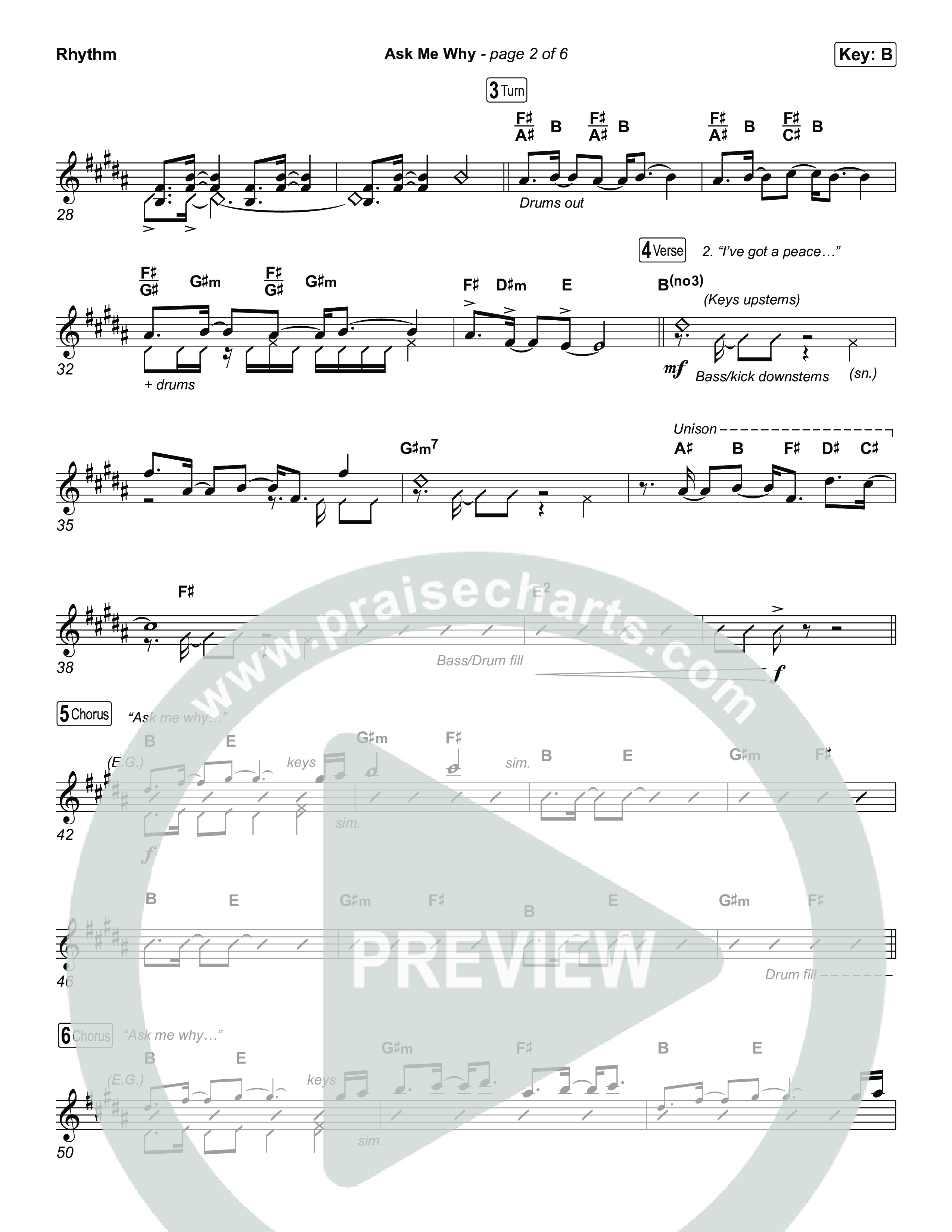 Ask Me Why Rhythm Chart (David Jennings)