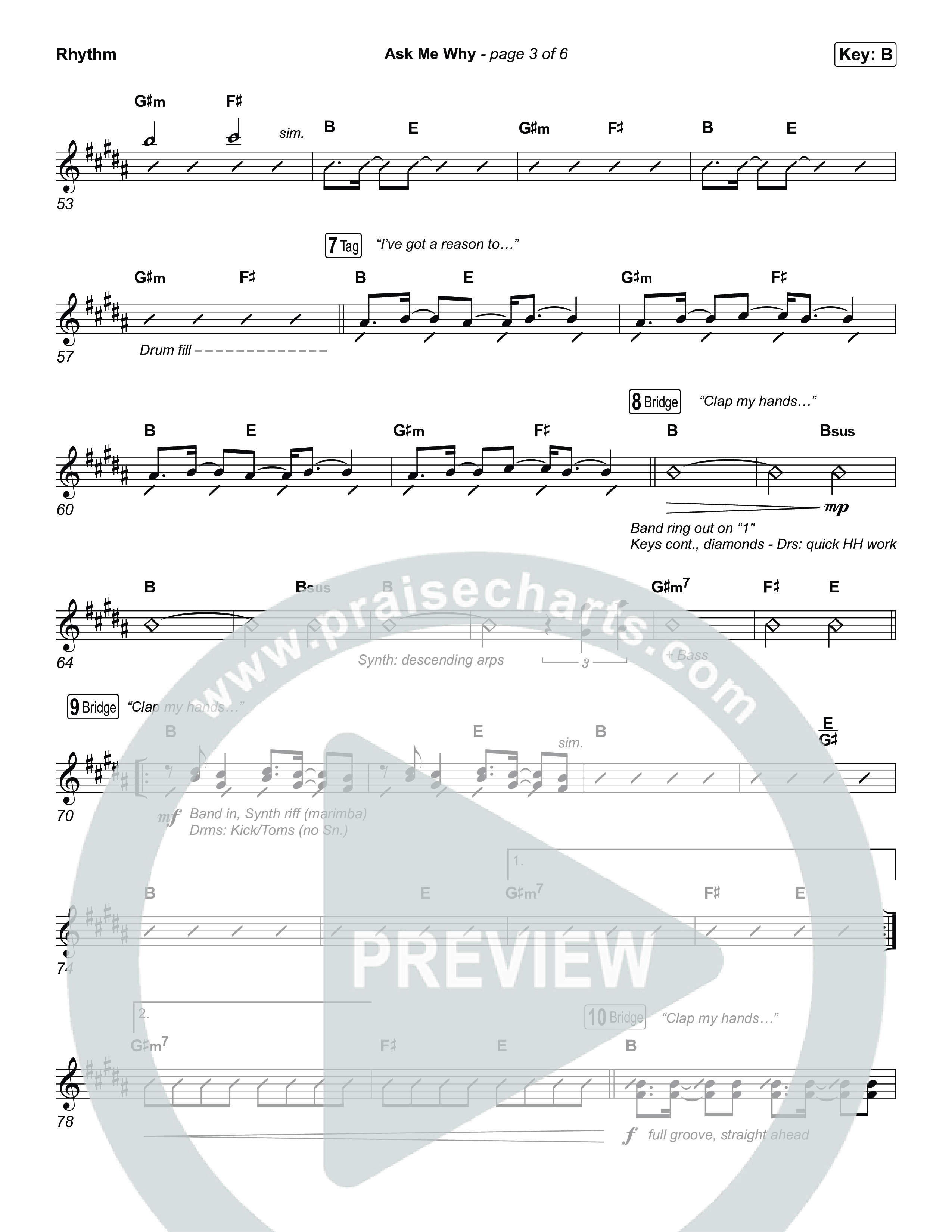 Ask Me Why Rhythm Chart (David Jennings)