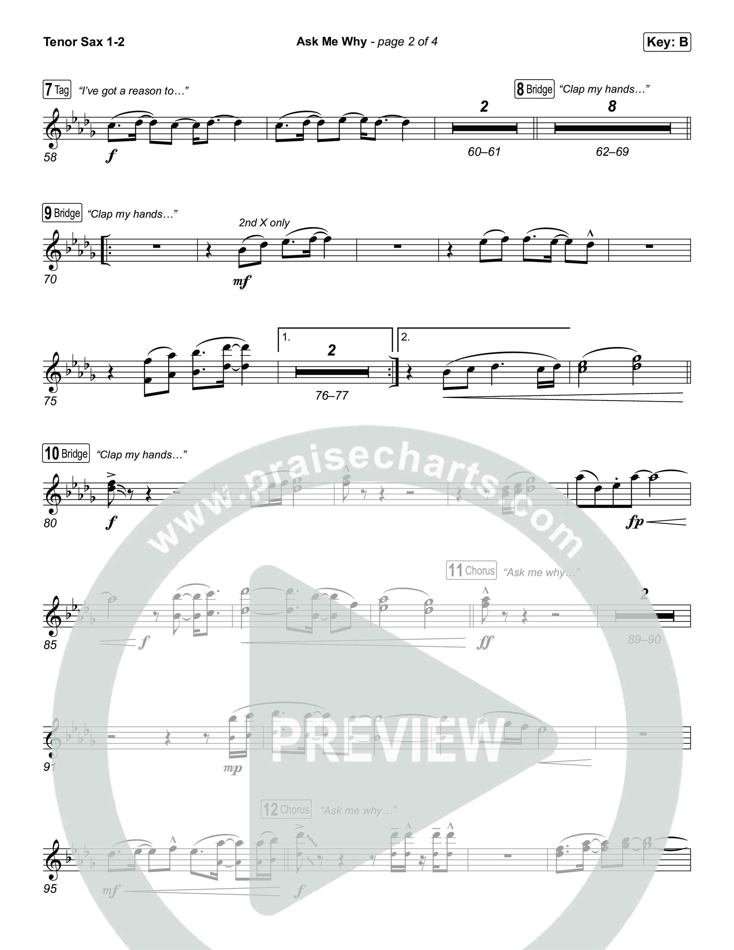Ask Me Why Tenor Sax 1,2 (David Jennings)
