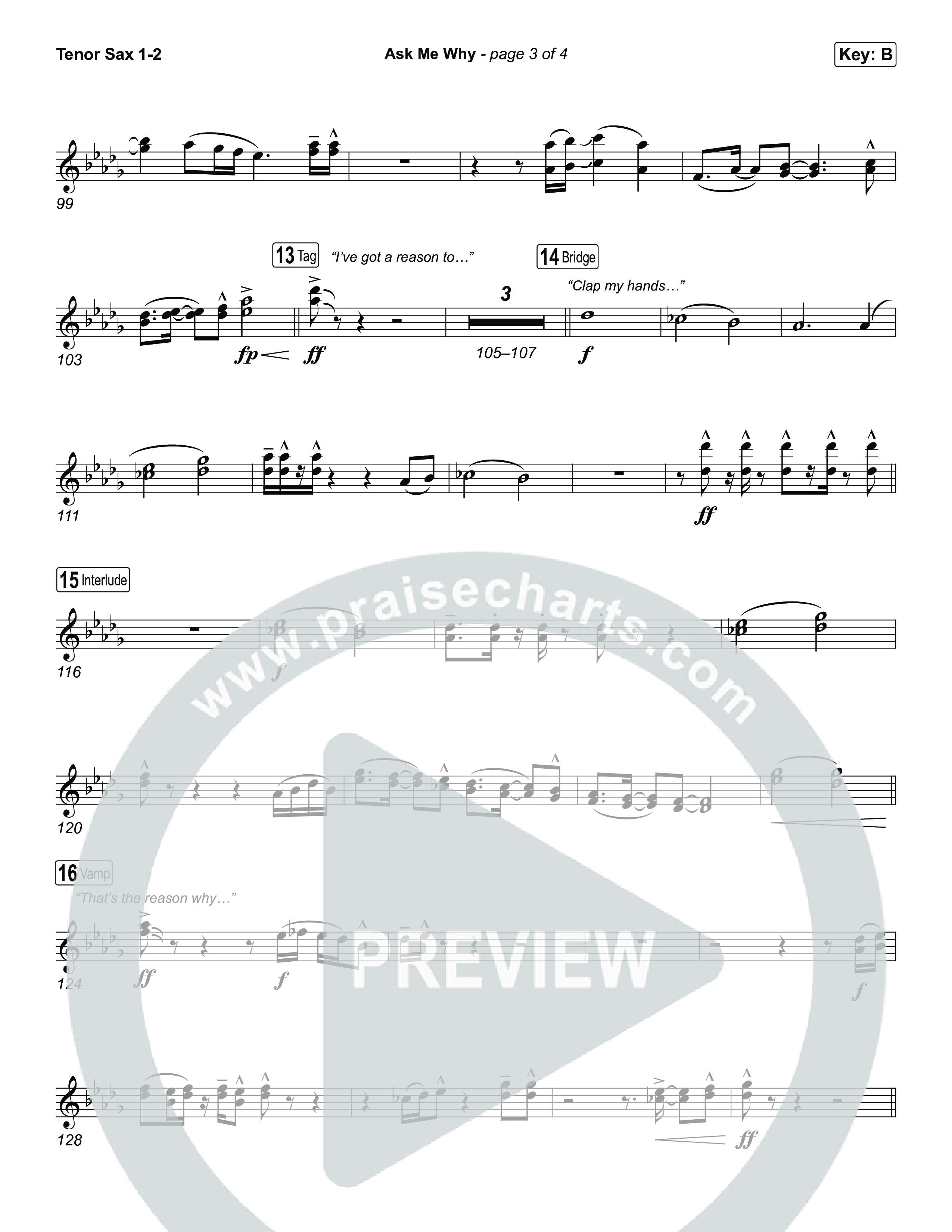 Ask Me Why Tenor Sax 1,2 (David Jennings)