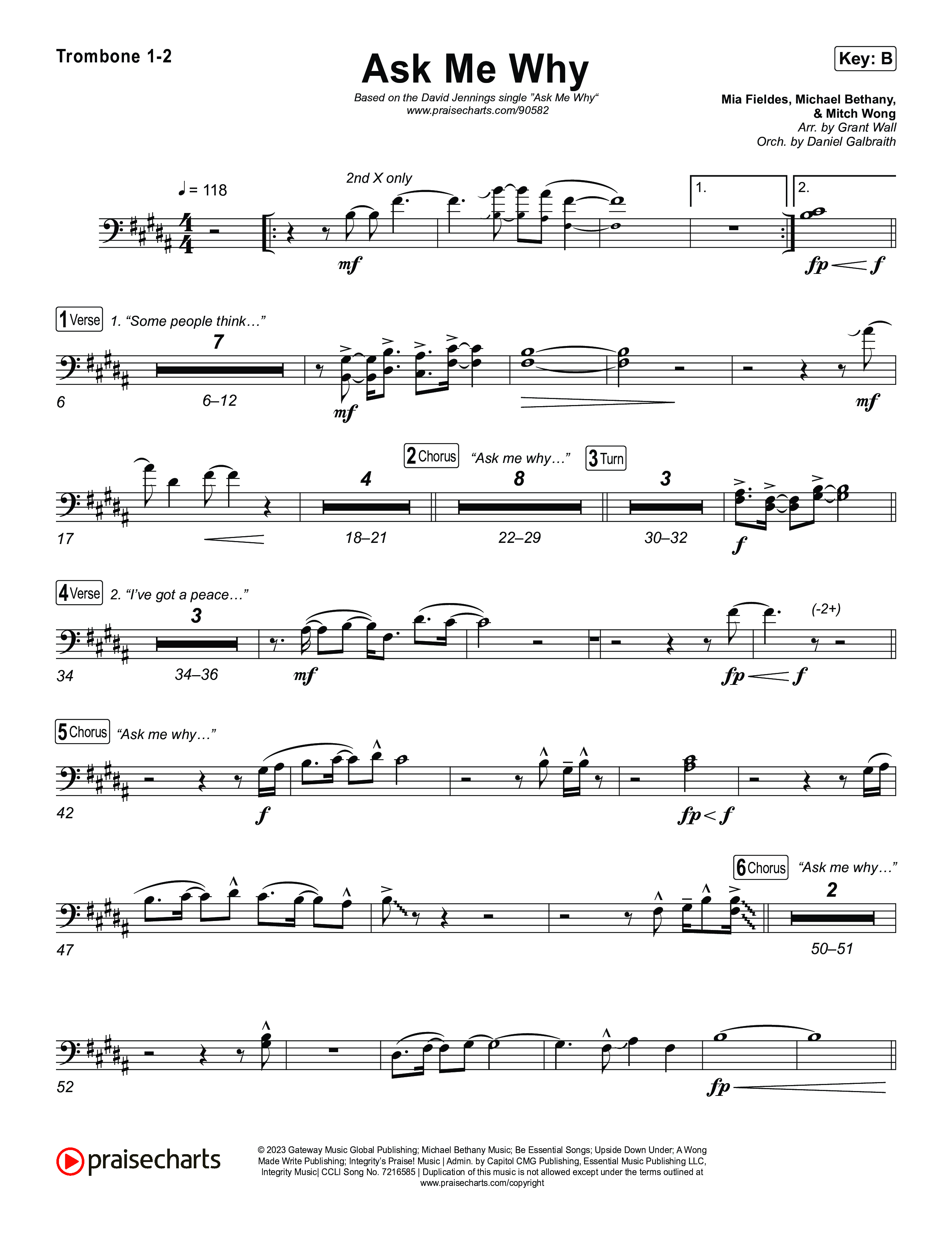 Ask Me Why Trombone 1,2 (David Jennings)