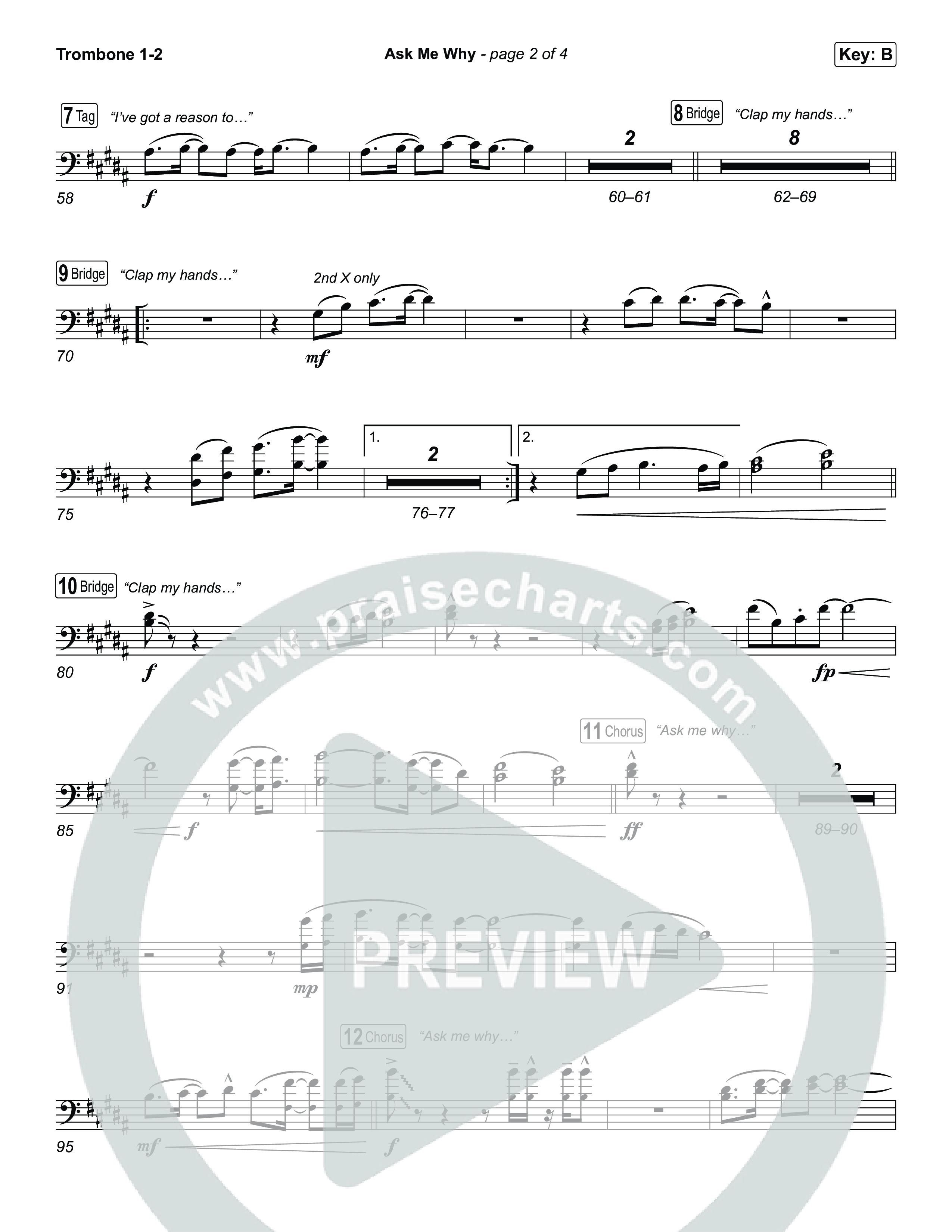 Ask Me Why Trombone 1,2 (David Jennings)