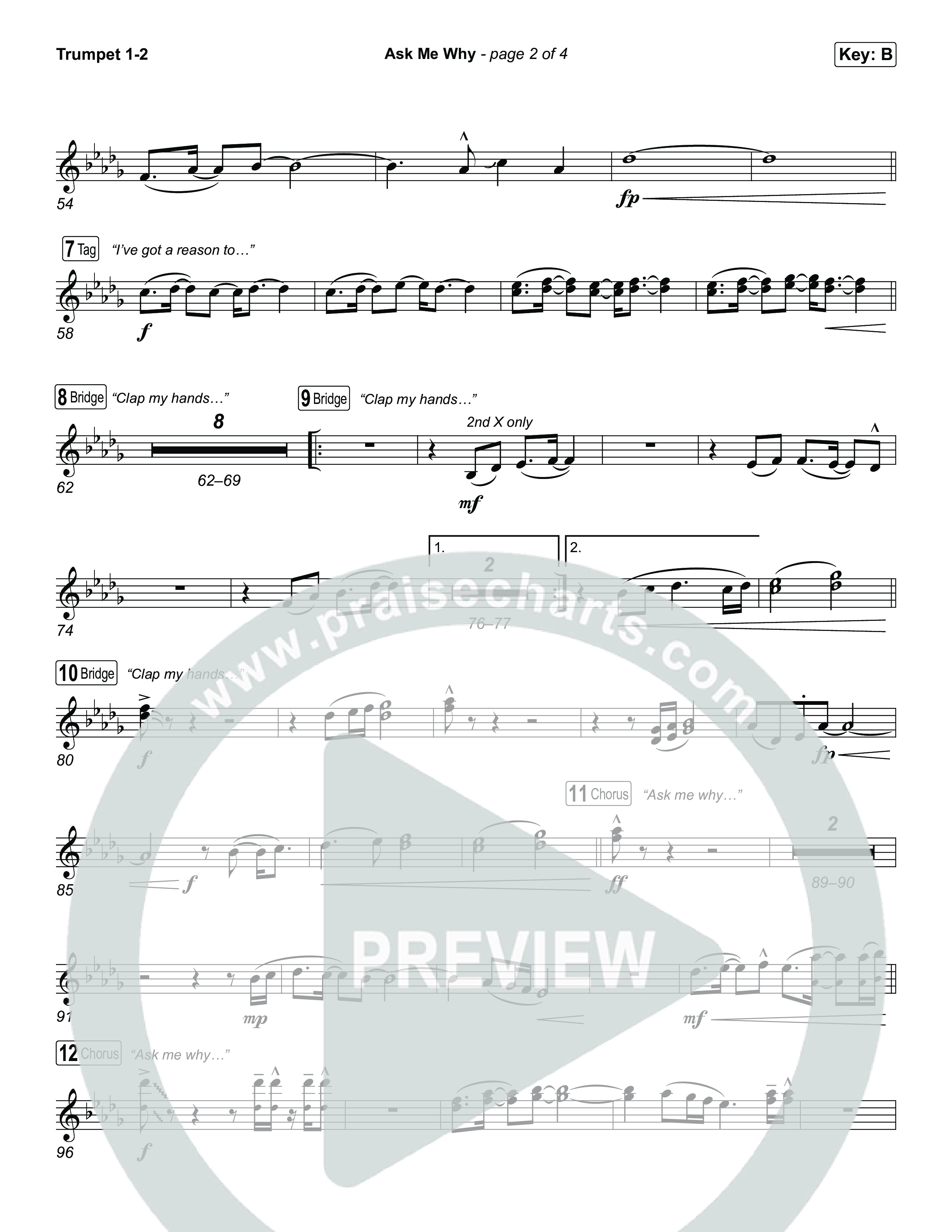 Ask Me Why Trumpet 1,2 (David Jennings)