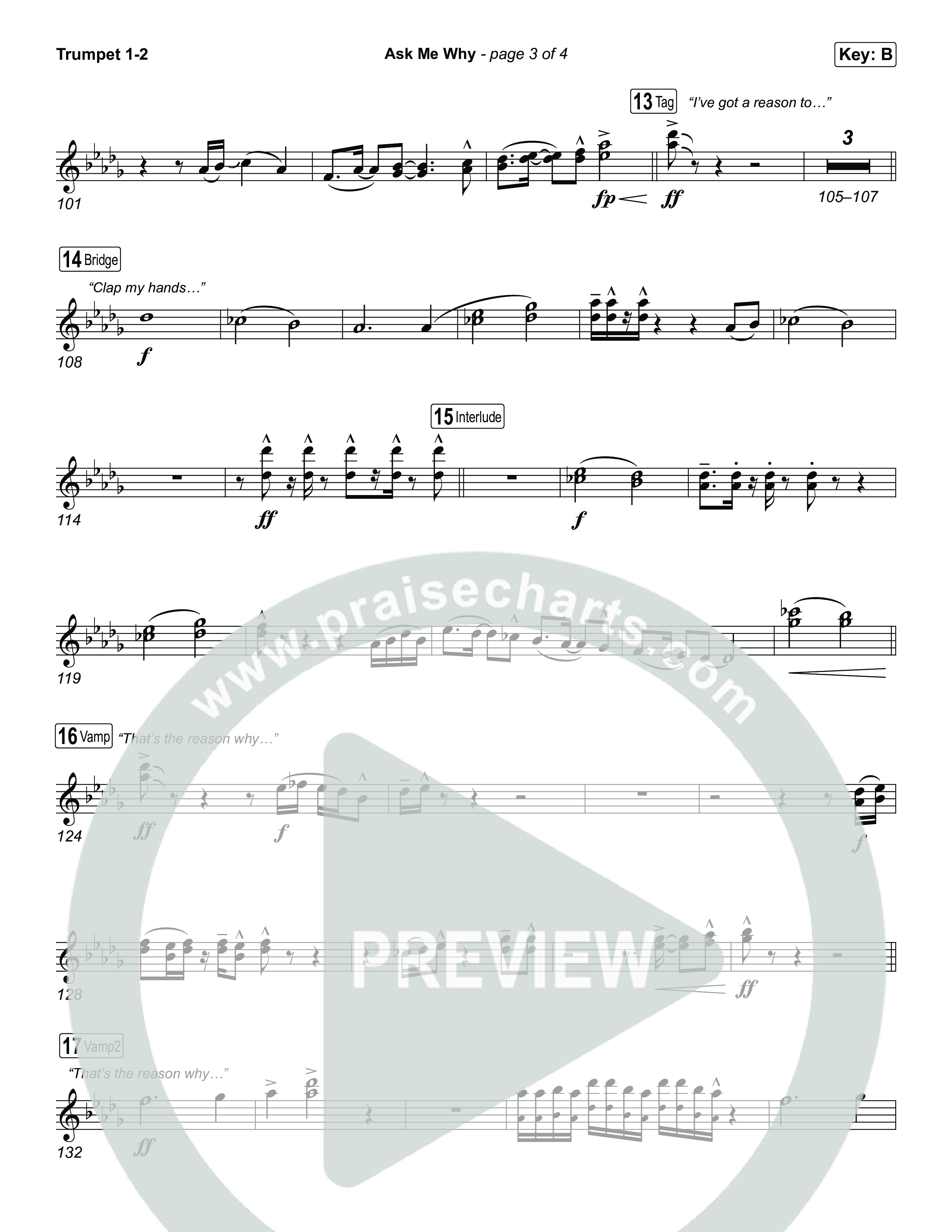 Ask Me Why Trumpet 1,2 (David Jennings)