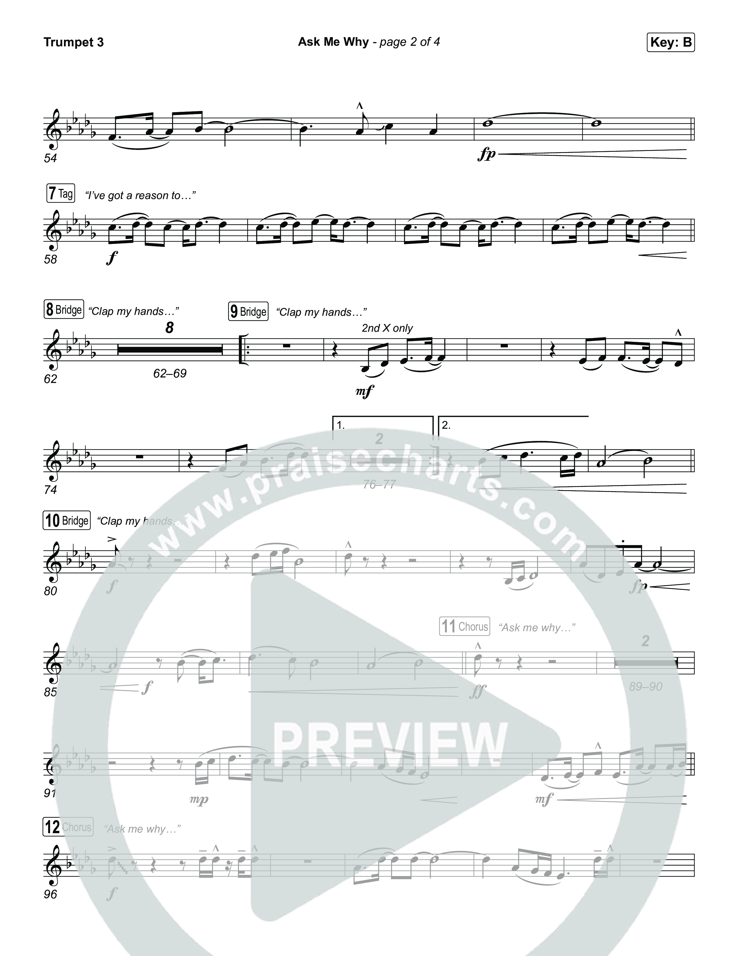 Ask Me Why Trumpet 3 (David Jennings)